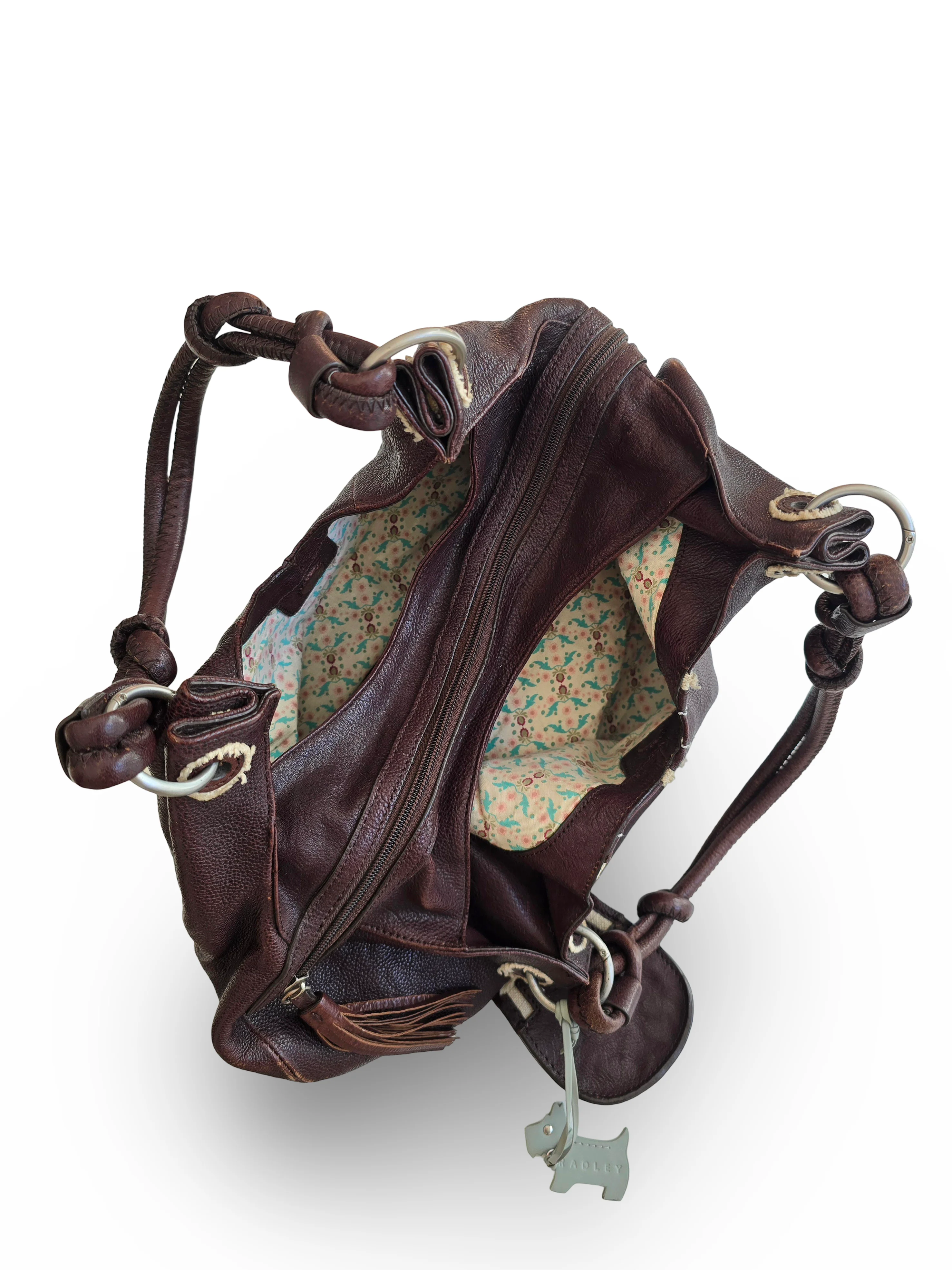 Vintage Radley Brown Leather Handbag - Image 3