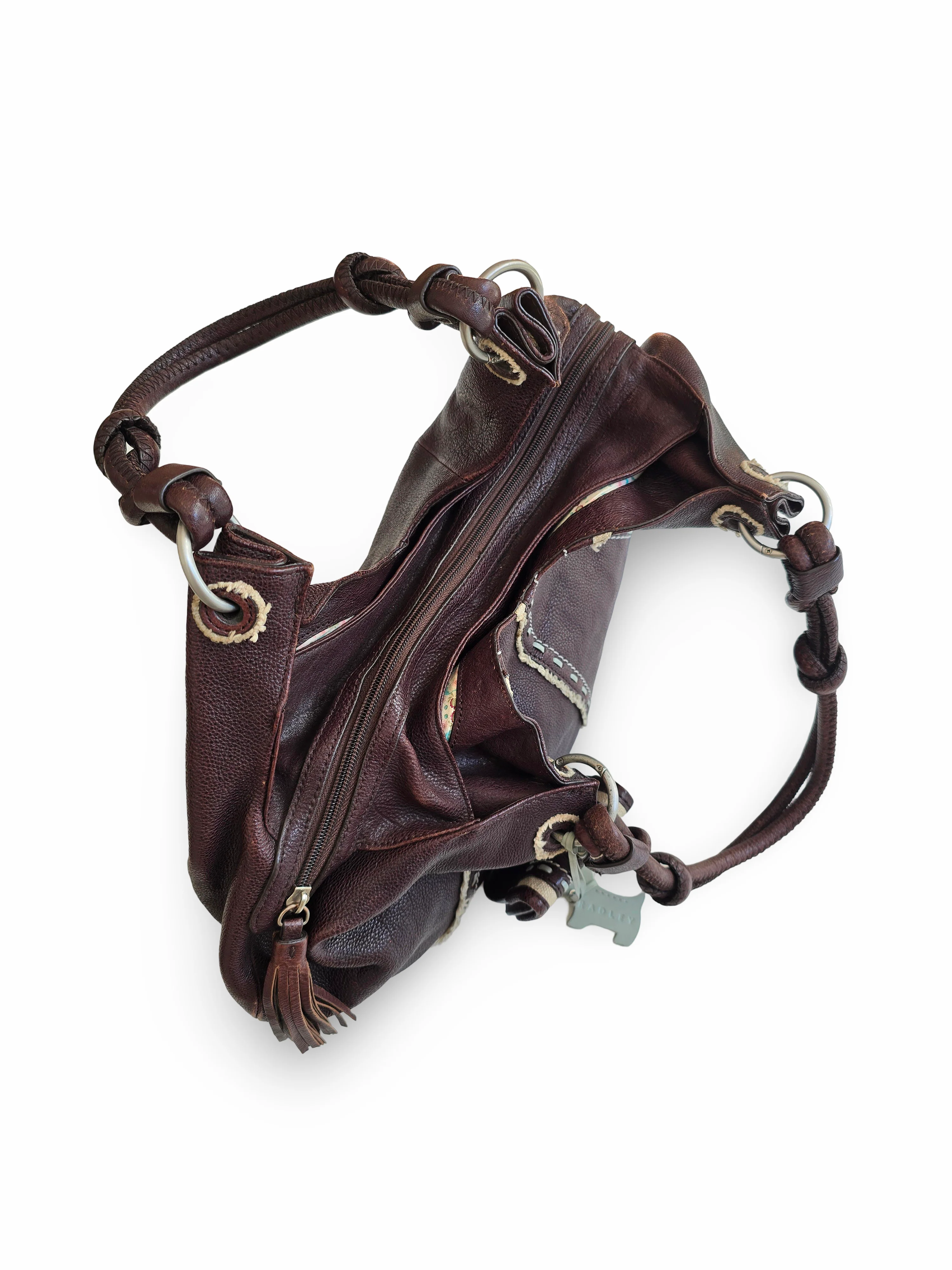 Vintage Radley Brown Leather Handbag - Image 5
