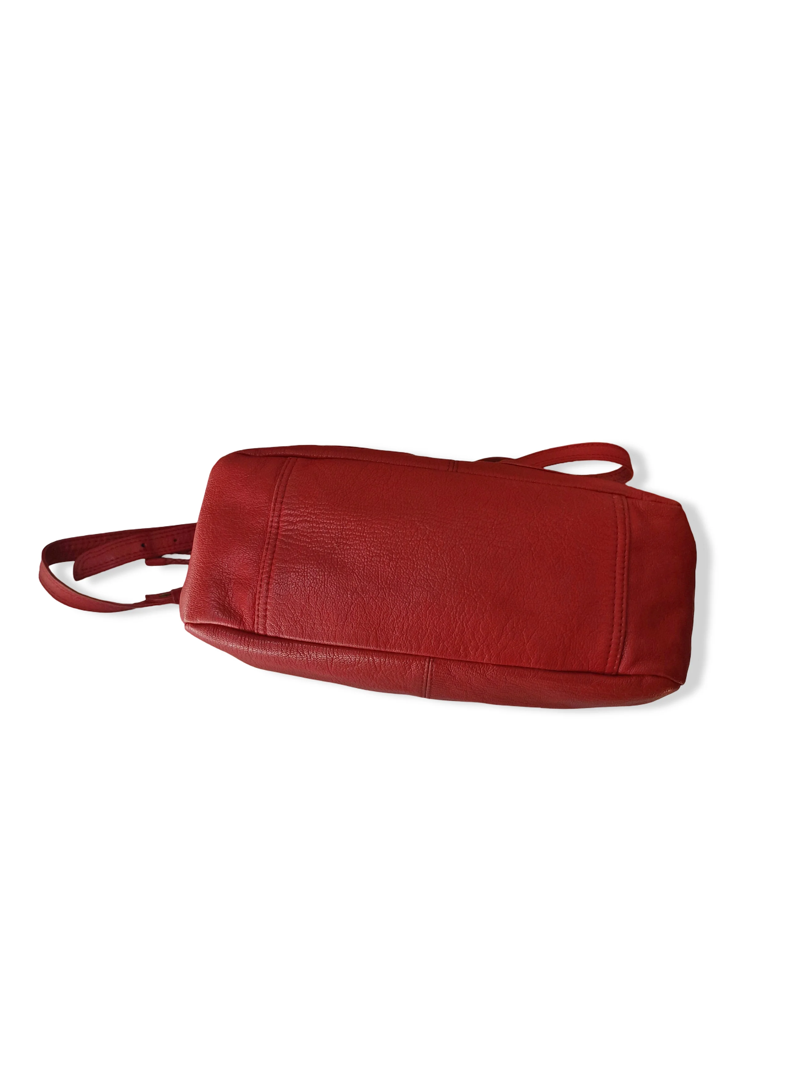Vintage Red Leather Crossbody/Shoulder Bag with Bows - Image 6