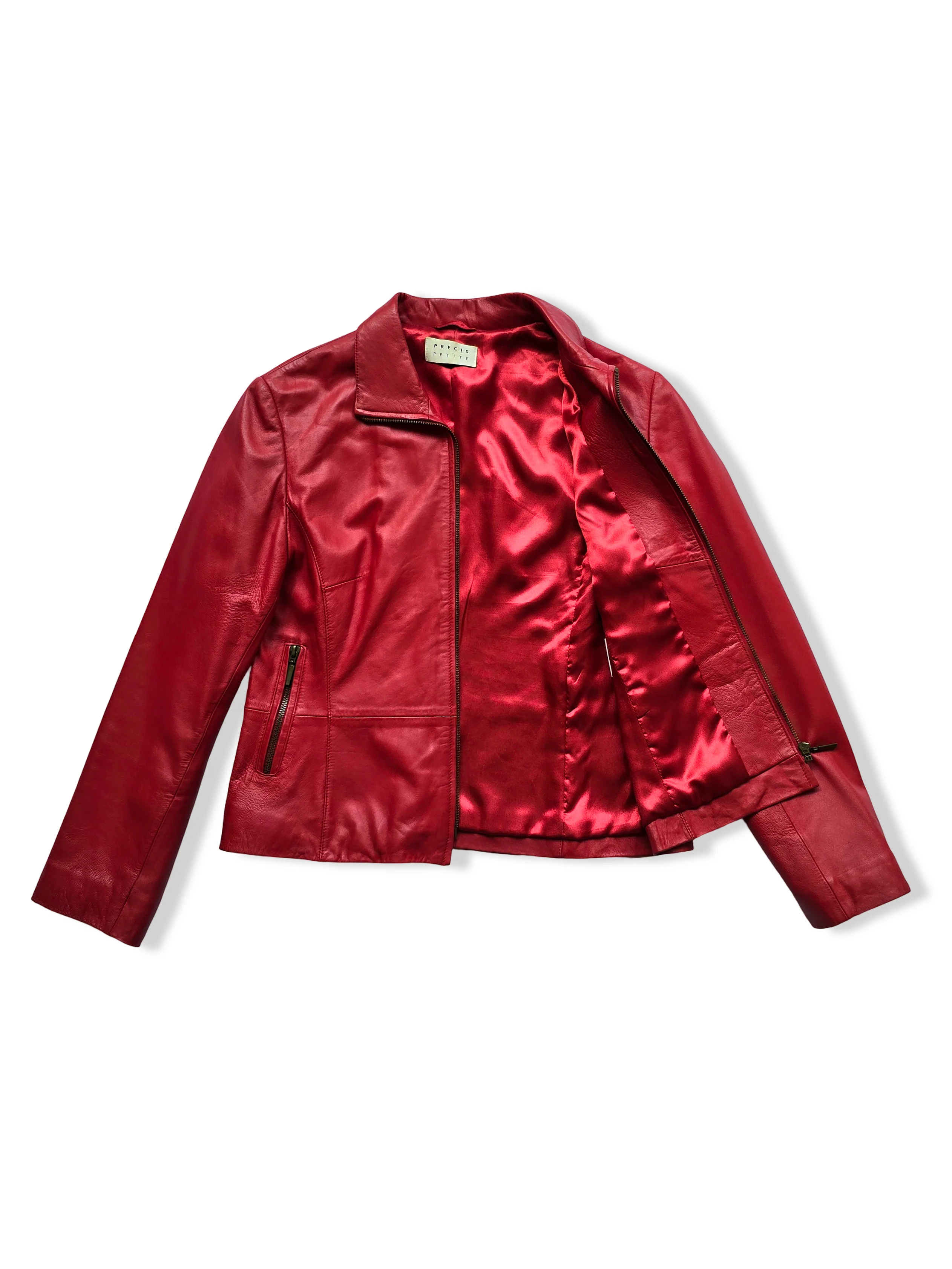 Vintage Red Leather Jacket - XS/S - Image 2