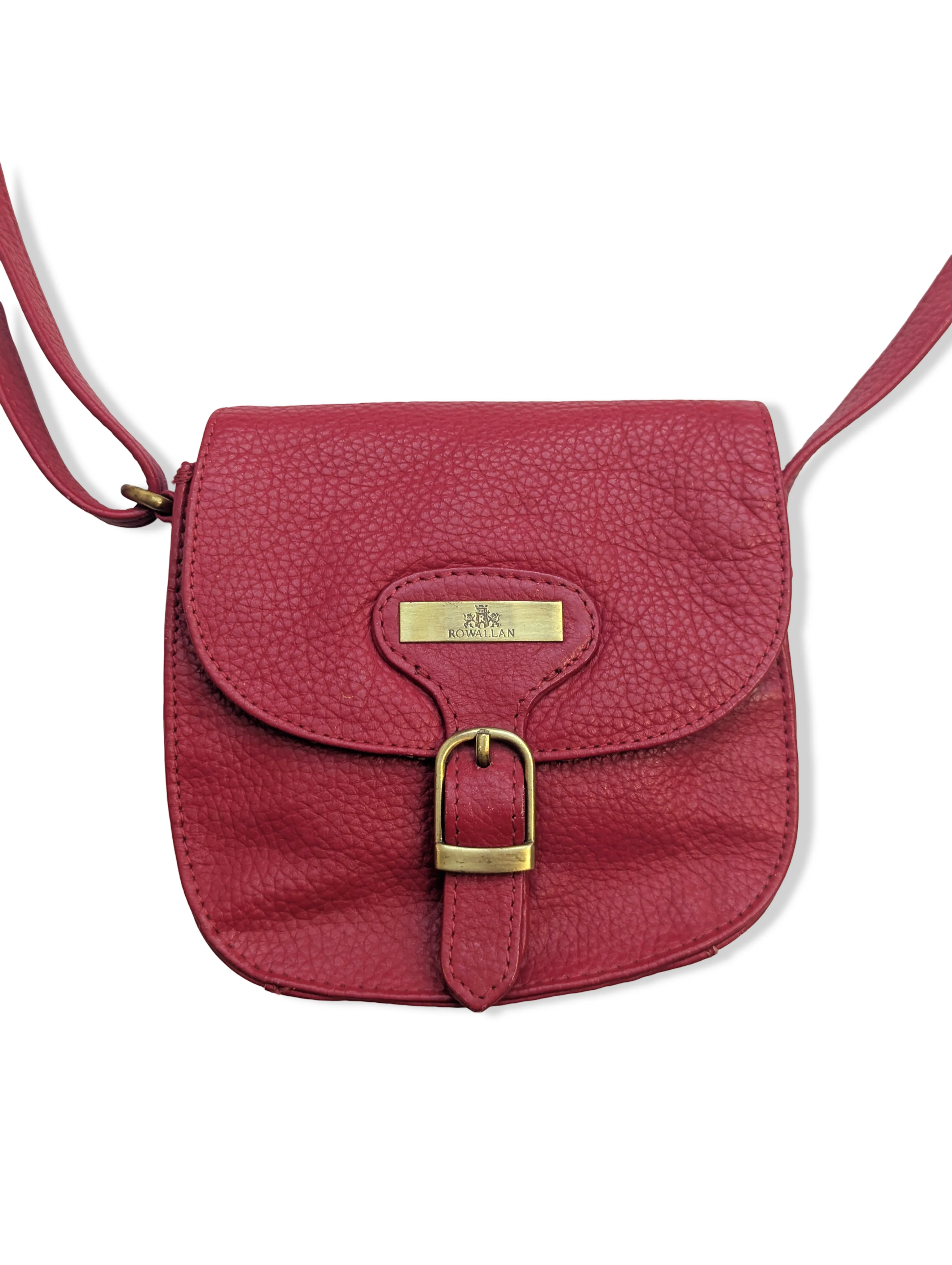 Vintage Red Leather Small Handbag - Image 2