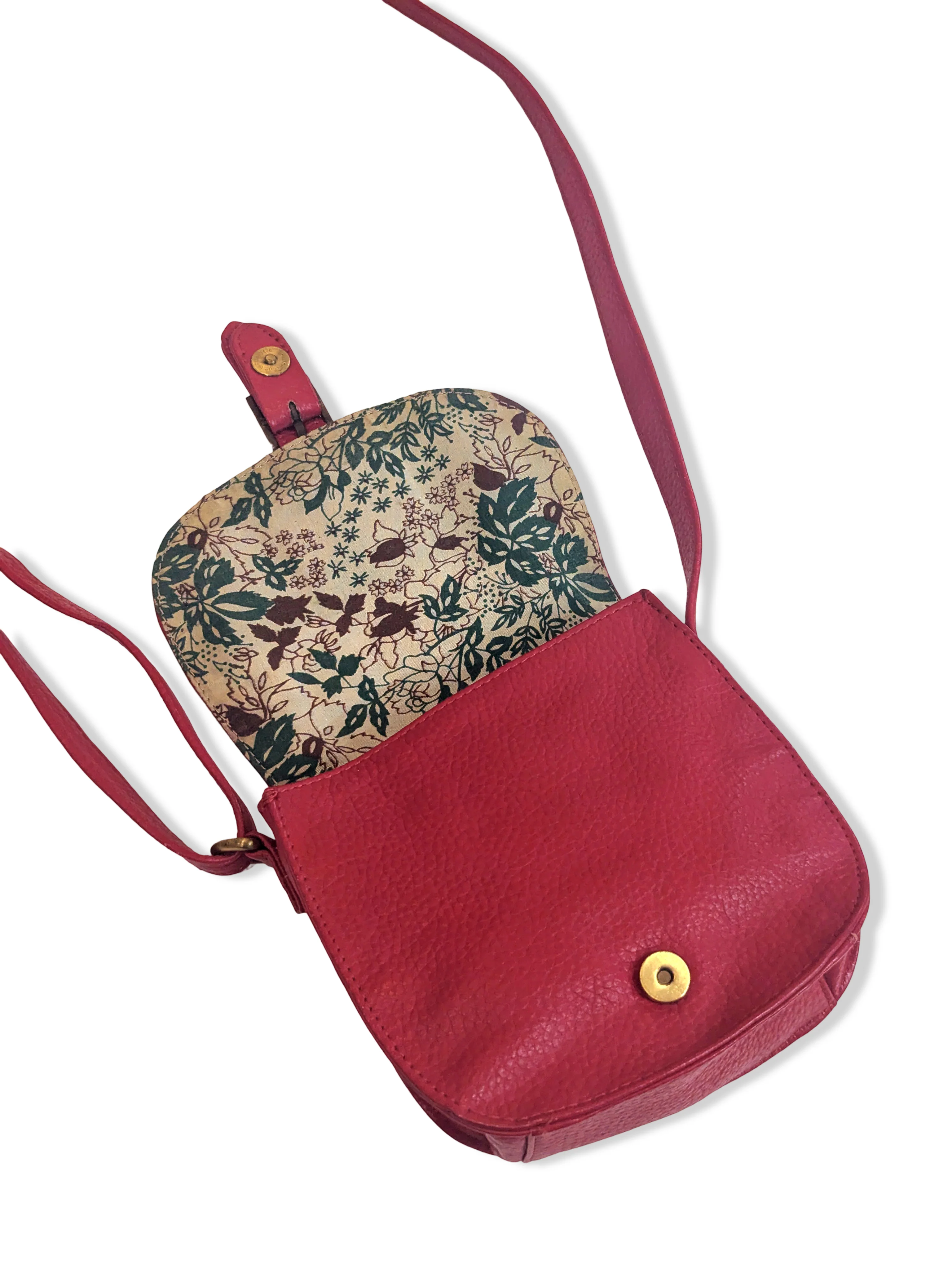 Vintage Red Leather Small Handbag - Image 4