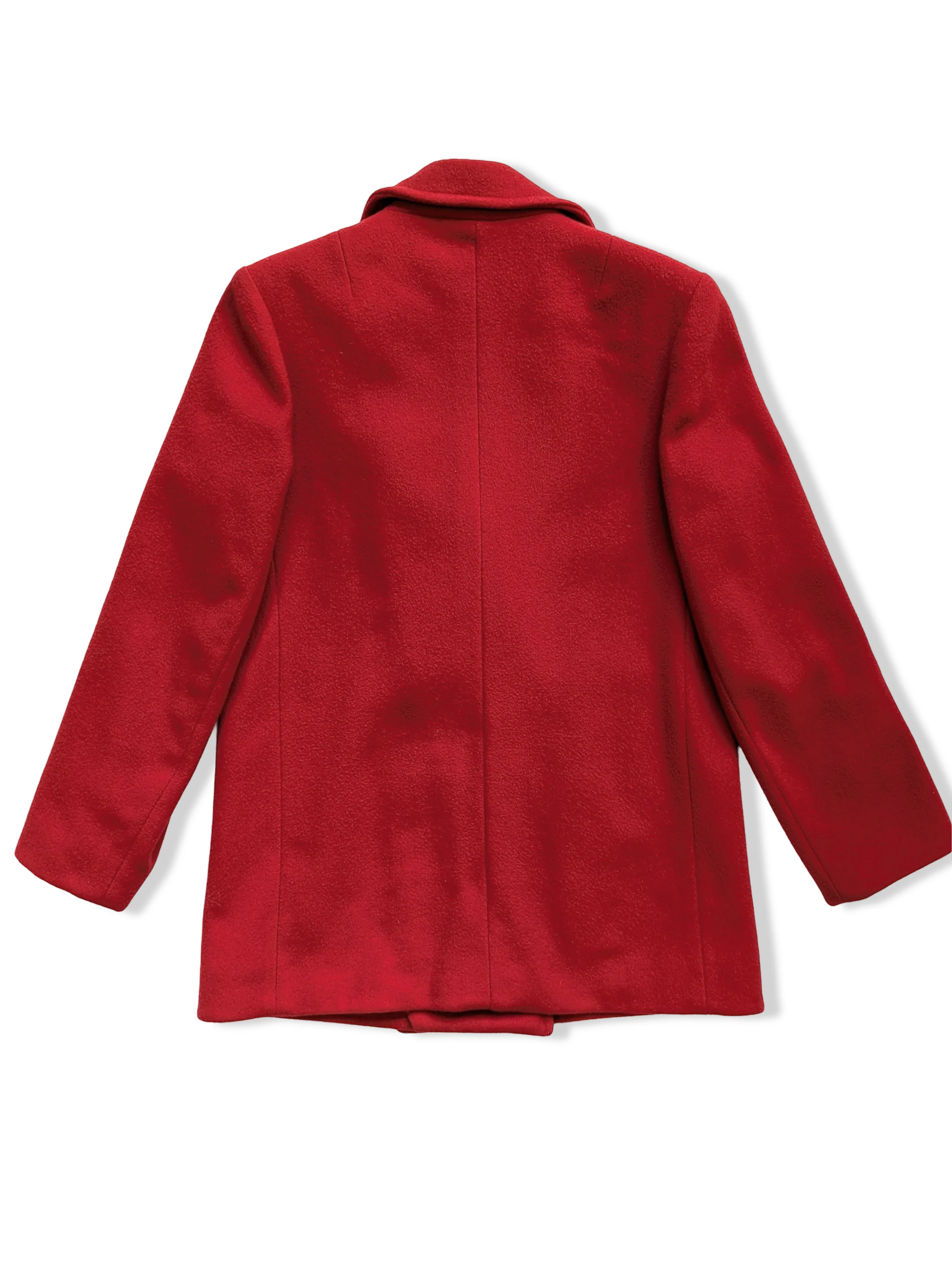 Vintage Red Pure Wool Macintosh Peacoat - S/M - Image 4
