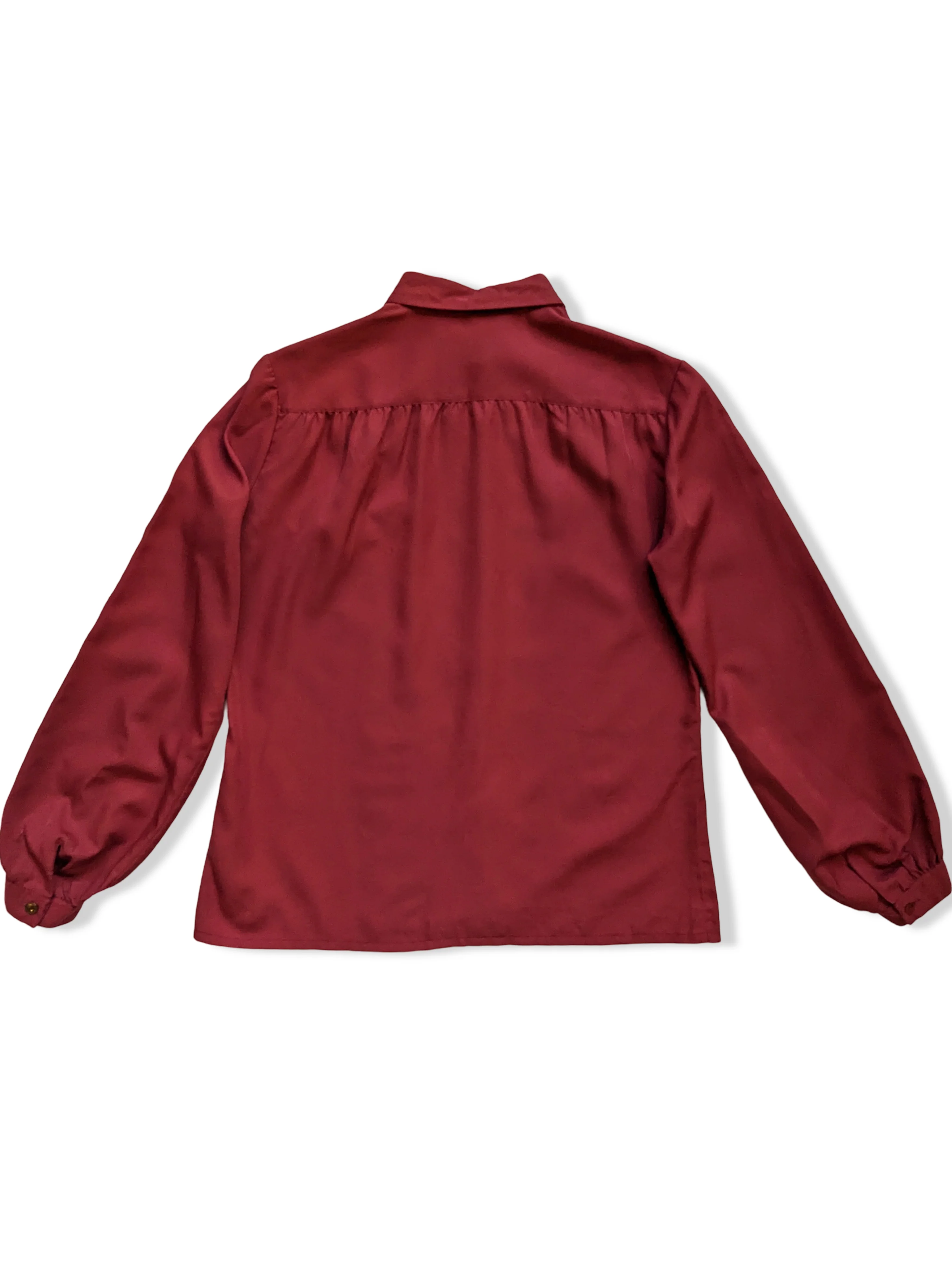 Vintage 80s Muted Red Blouse - S - Image 4