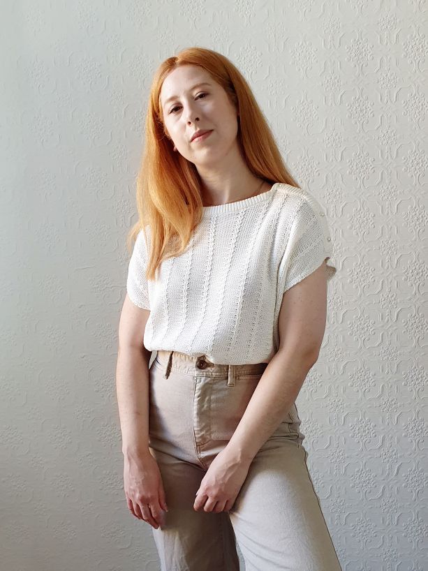 Vintage Relaxed Cream Knit - XL