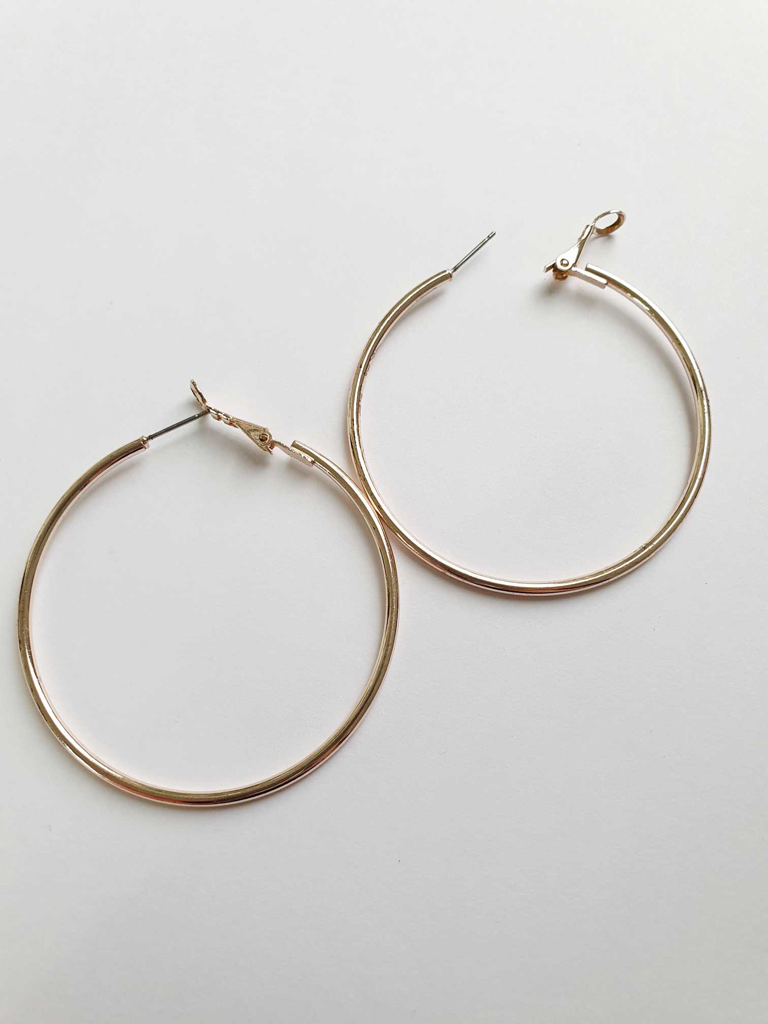 Vintage Rose Gold Toned Hoops - Image 3