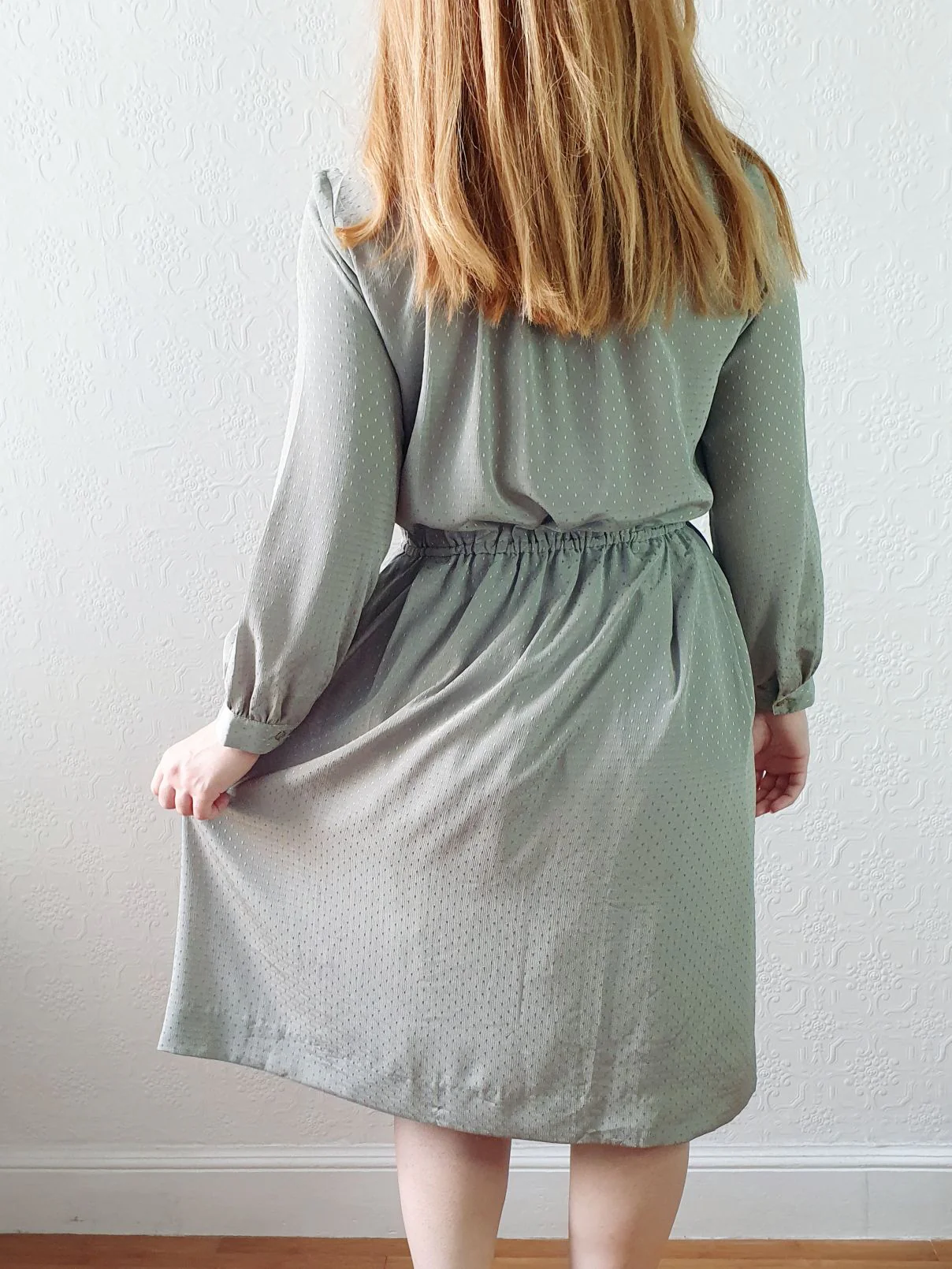 Vintage Sage Shirt Dress - S - Image 2