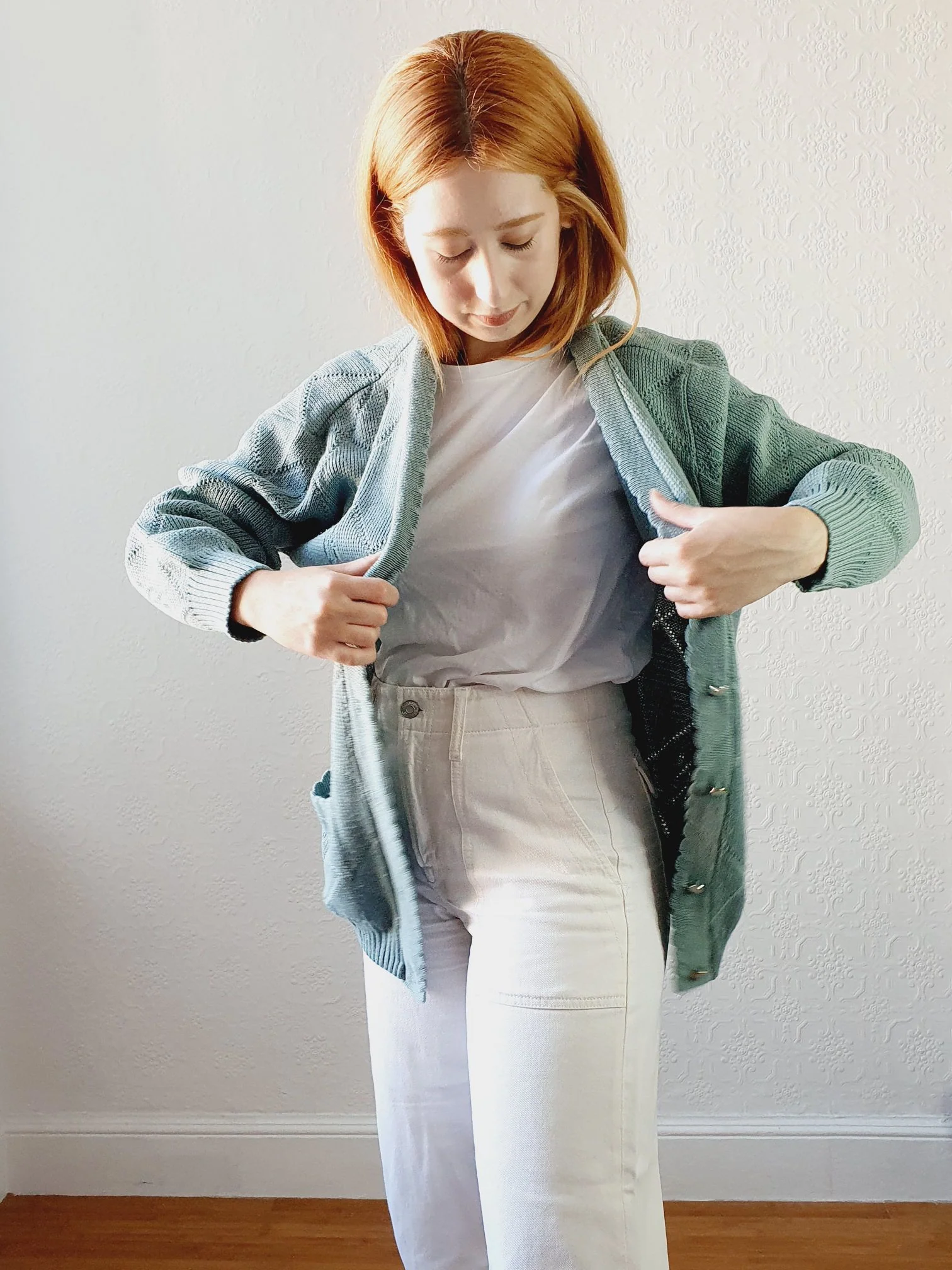 Vintage Scalloped Detail Cardigan - XL/XXL - Image 3
