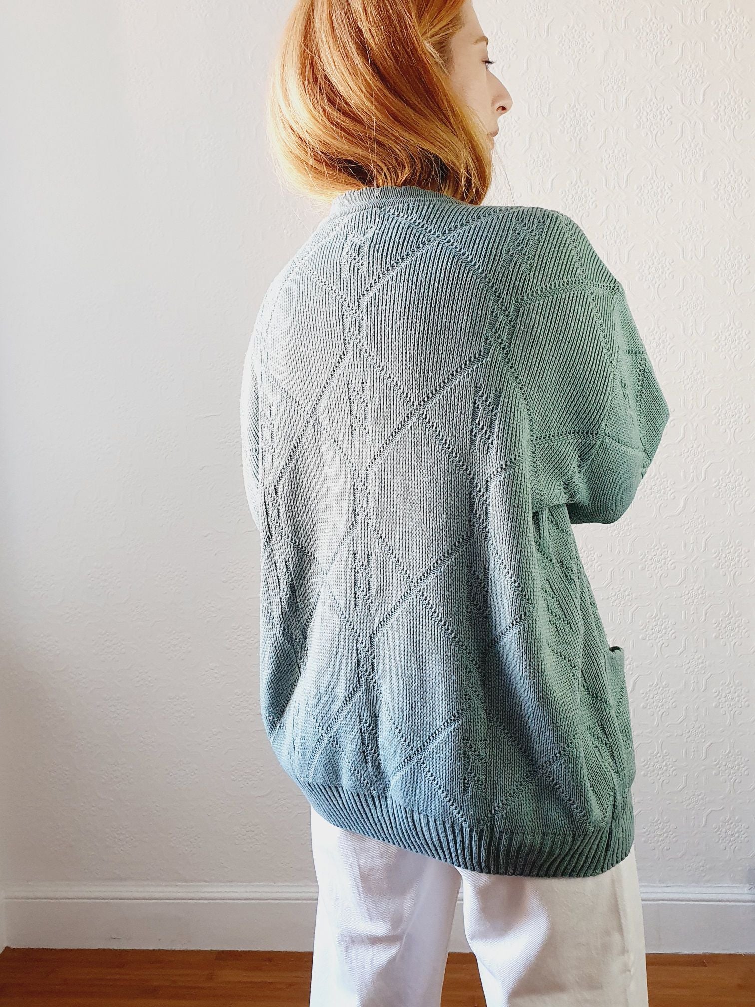 Vintage Scalloped Detail Cardigan - XL/XXL - Image 6