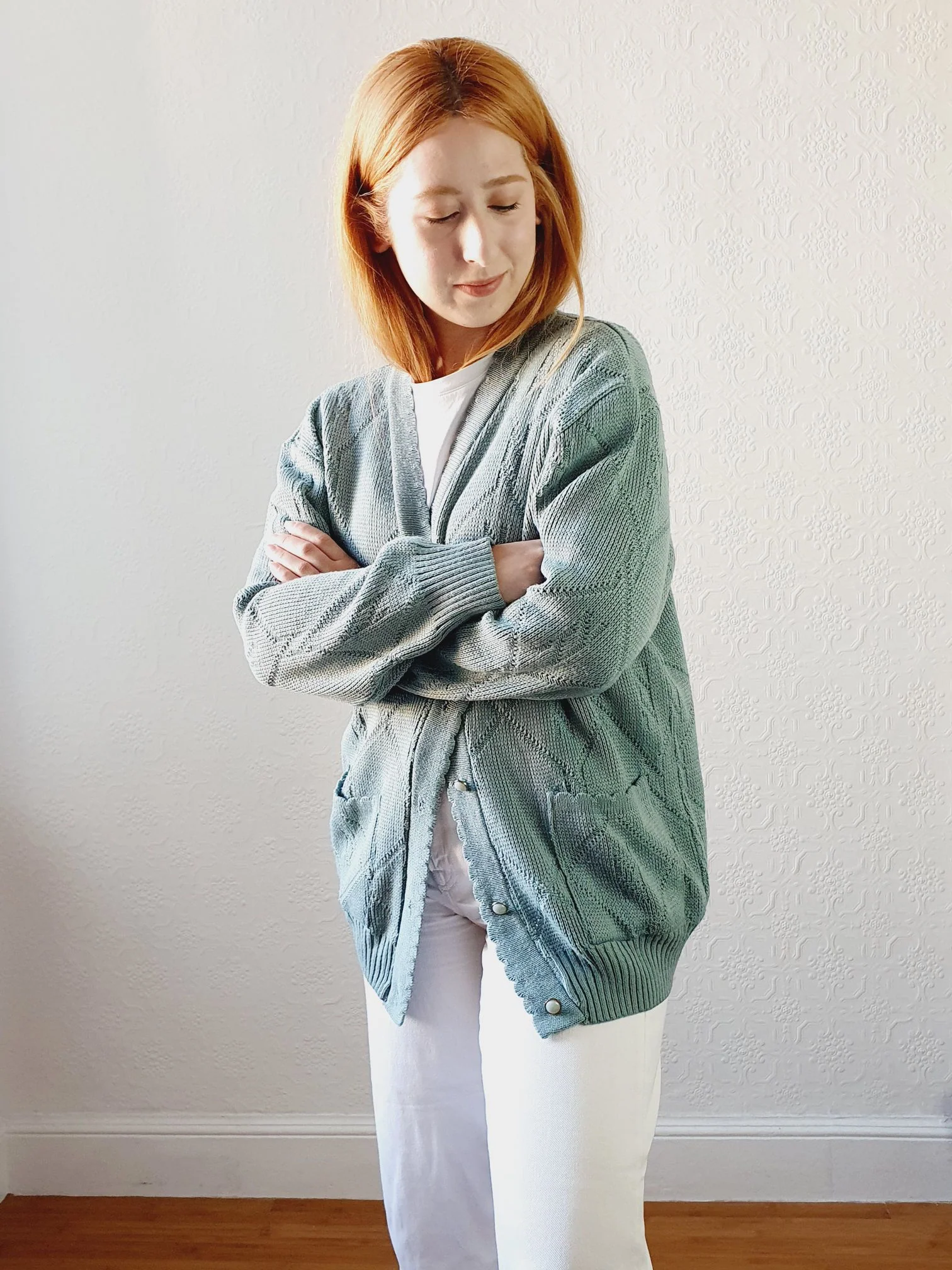 Vintage Scalloped Detail Cardigan - XL/XXL - Image 7