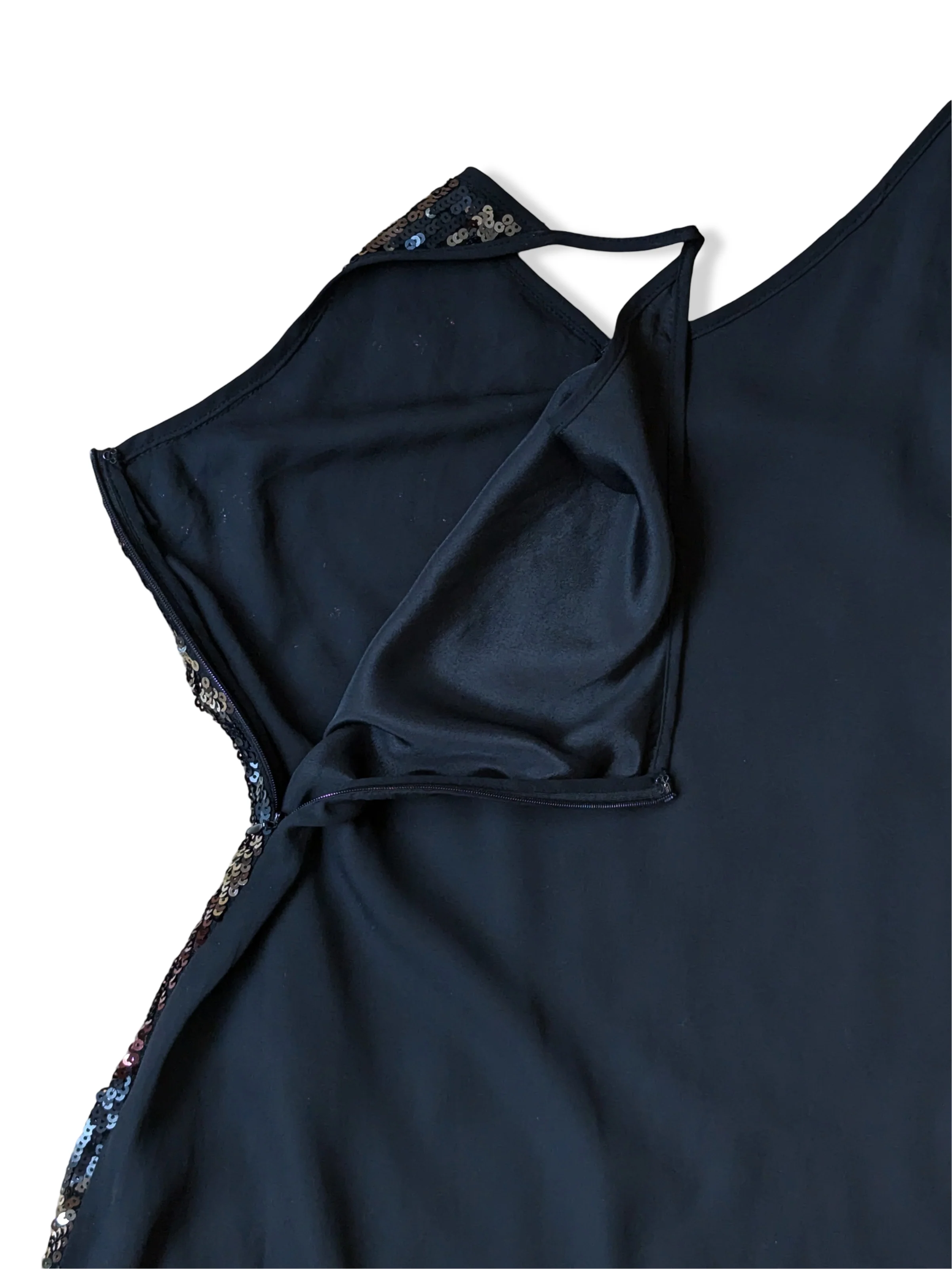Vintage Sequin Strappy Shift Dress - M/L - Image 3