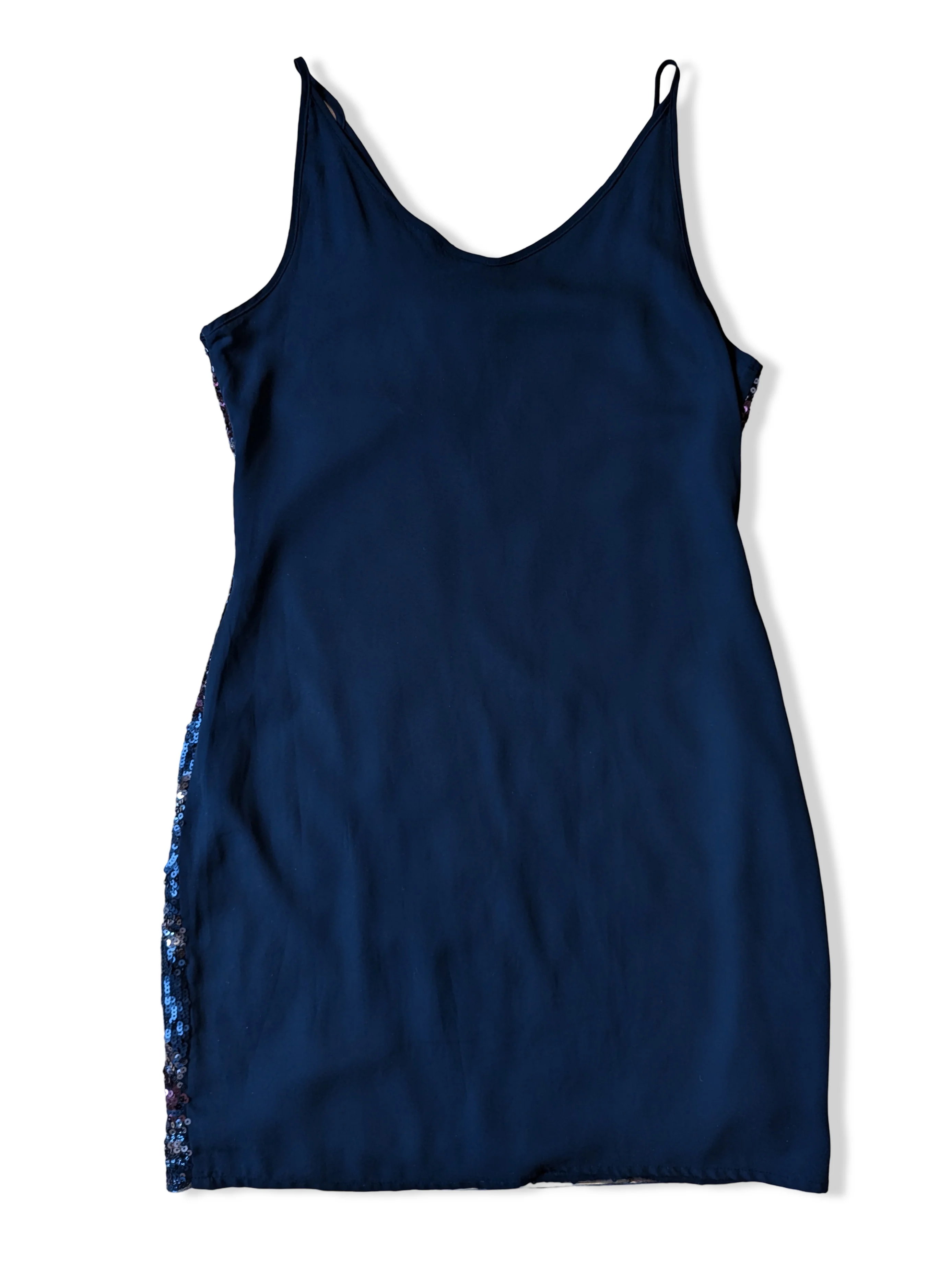 Vintage Sequin Strappy Shift Dress - M/L - Image 4