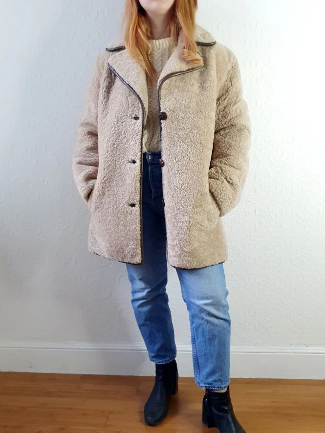 Vintage Shearling Teddy Bear Jacket - M