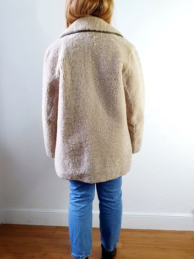 Vintage Shearling Teddy Bear Jacket - M - Image 10