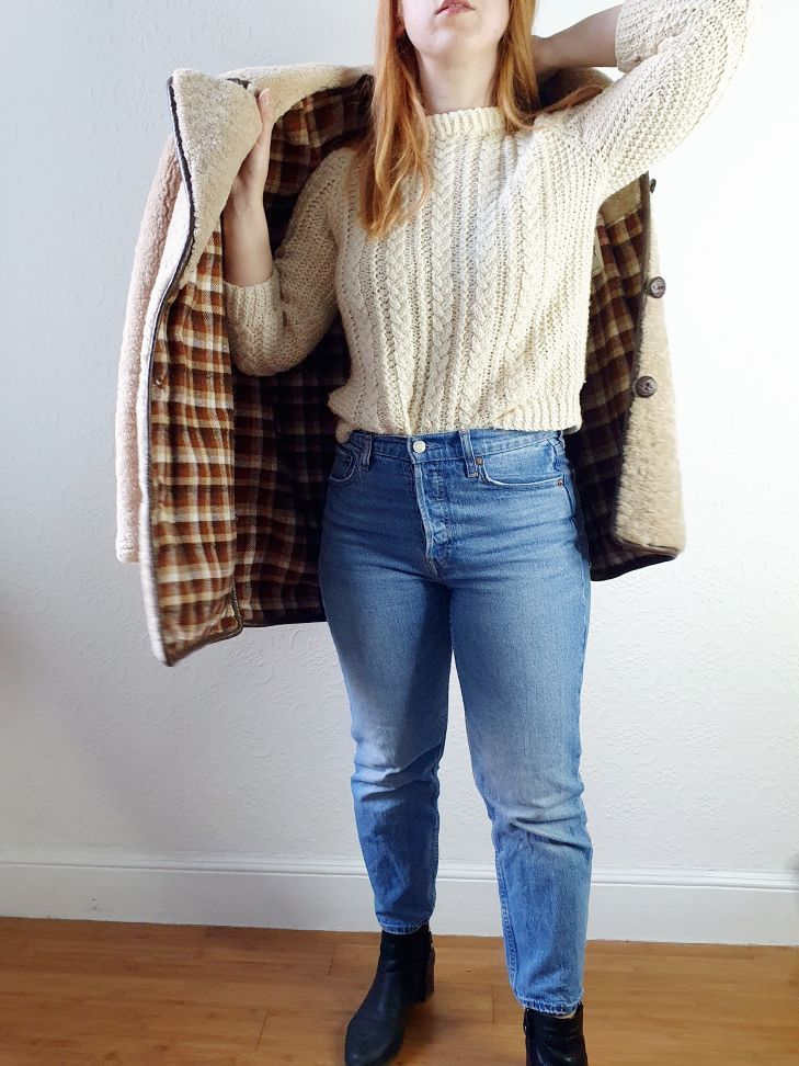 Vintage Shearling Teddy Bear Jacket - M - Image 12