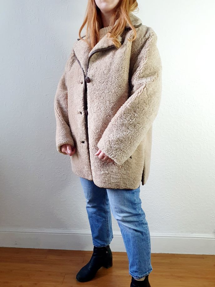 Vintage Shearling Teddy Bear Jacket - M - Image 13