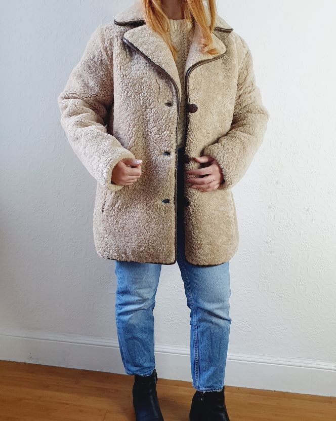 Vintage Shearling Teddy Bear Jacket - M - Image 2