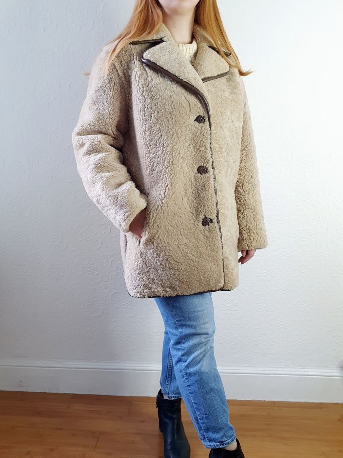 Vintage Shearling Teddy Bear Jacket - M - Image 5