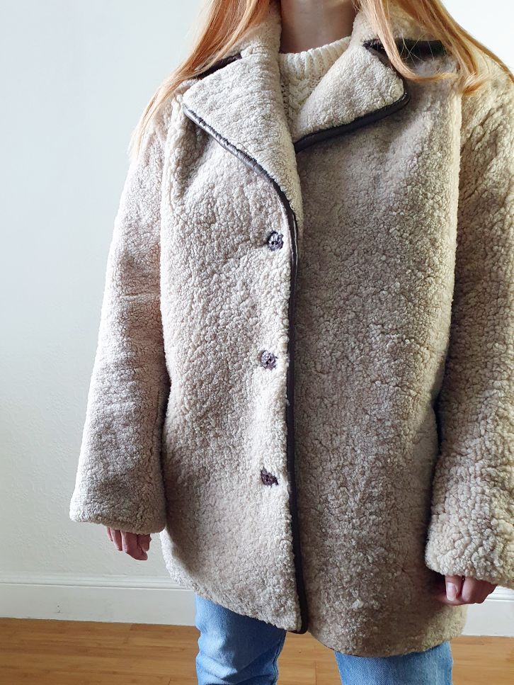 Vintage Shearling Teddy Bear Jacket - M - Image 7