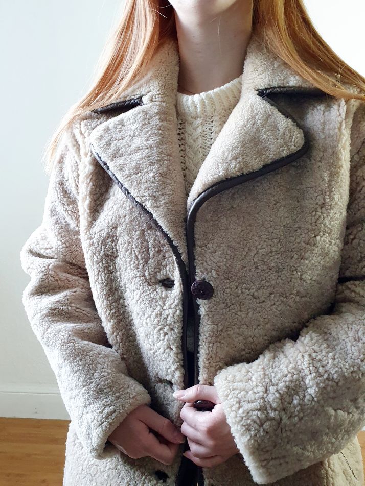 Vintage Shearling Teddy Bear Jacket - M - Image 9