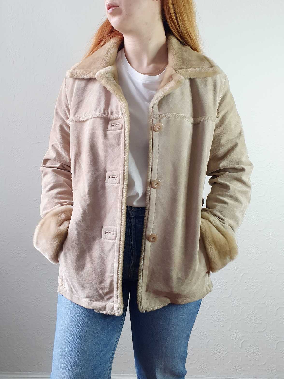 Vintage Sheepskin Short Jacket - S/M - Image 2