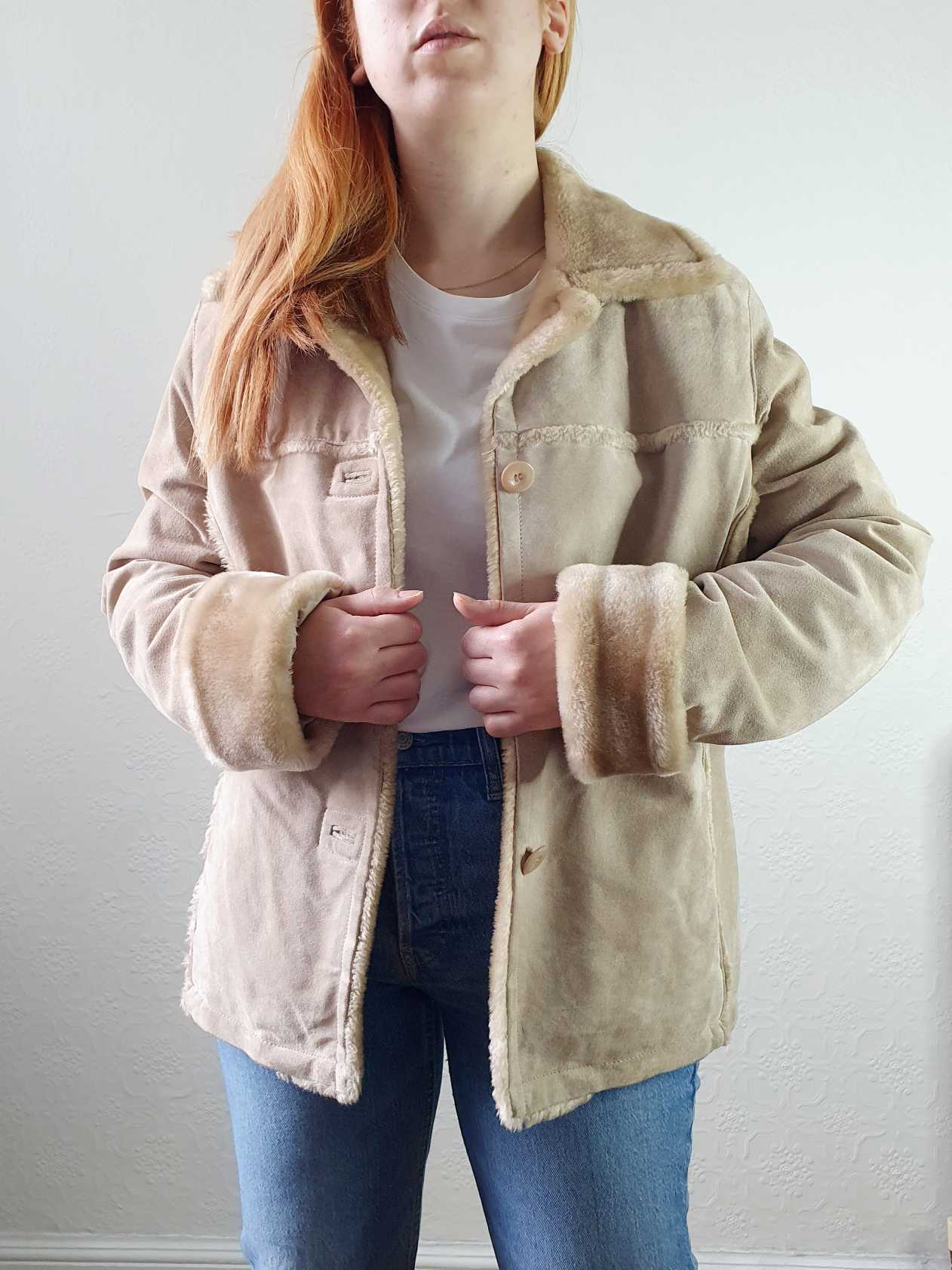 Vintage Sheepskin Short Jacket - S/M - Image 3