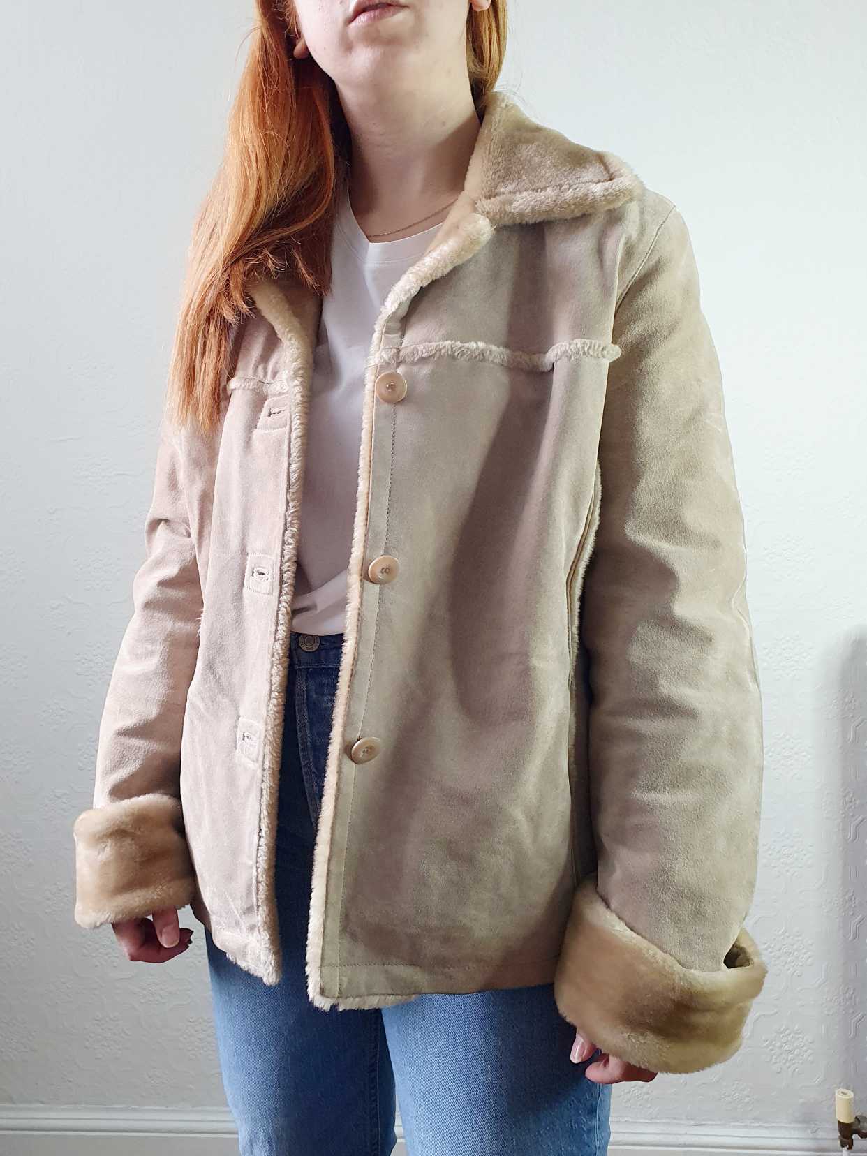 Vintage Sheepskin Short Jacket - S/M - Image 4