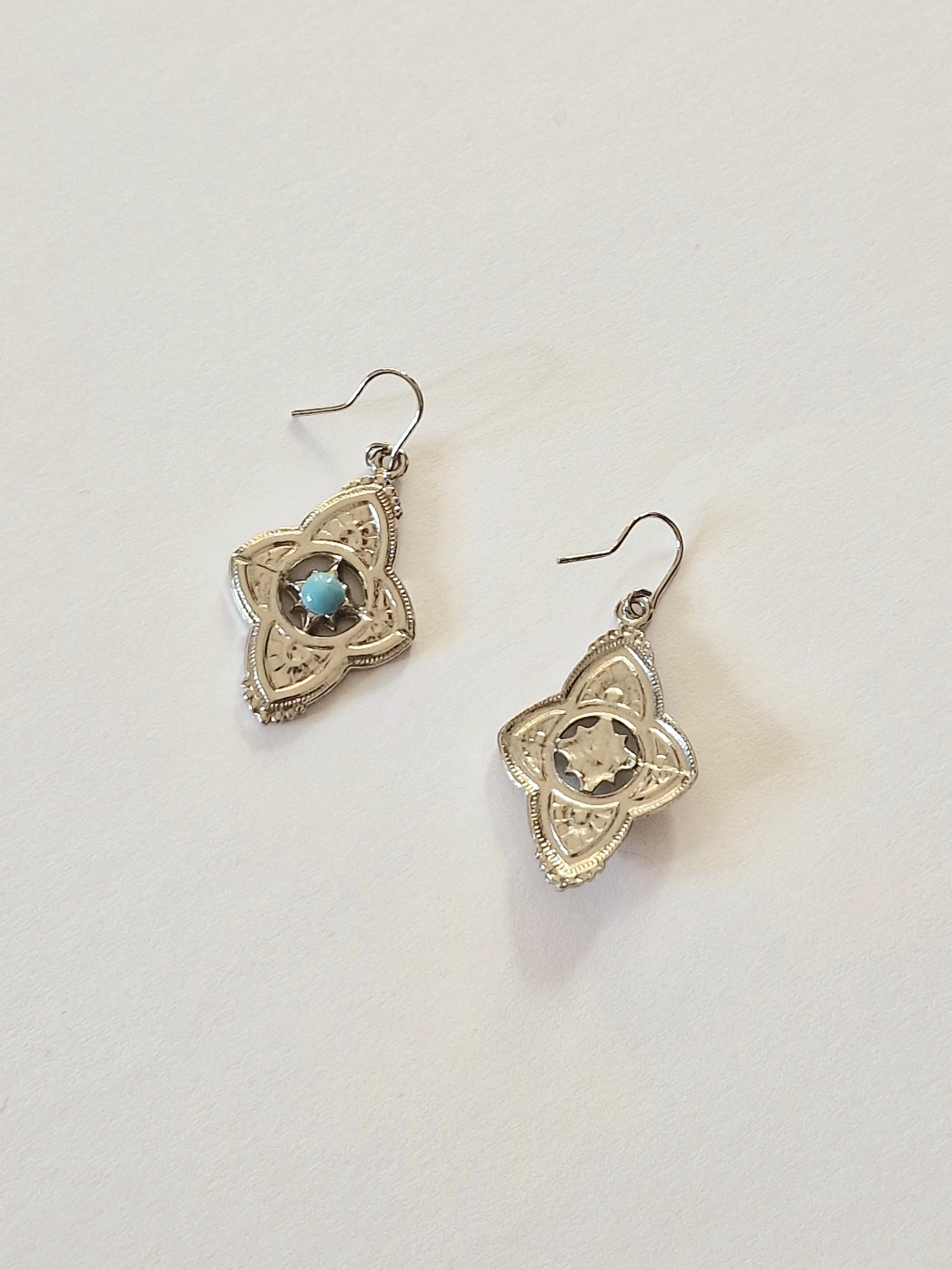 Vintage Silver Plated Boho Drop Earrings - Image 4