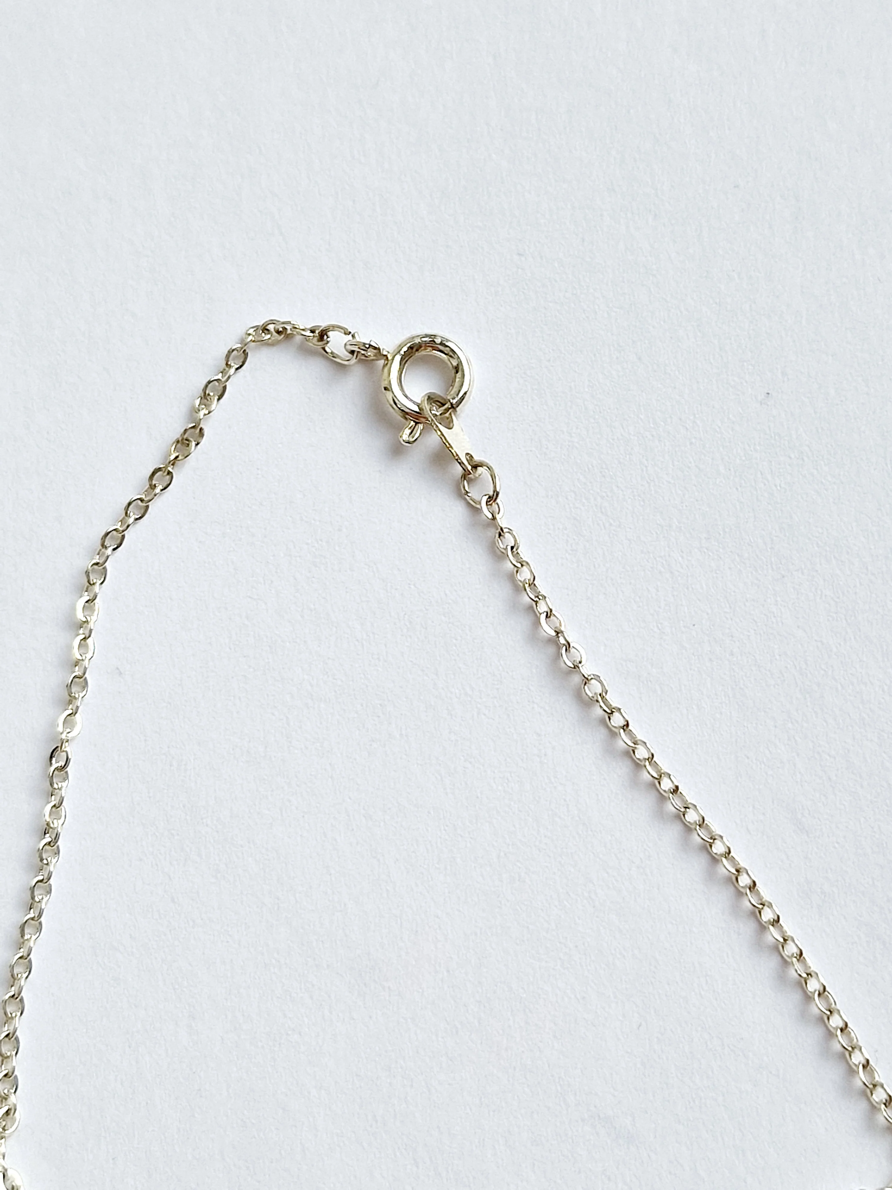 Vintage Silver Plated Cable Chain Necklace with Flower Charm - Image 6