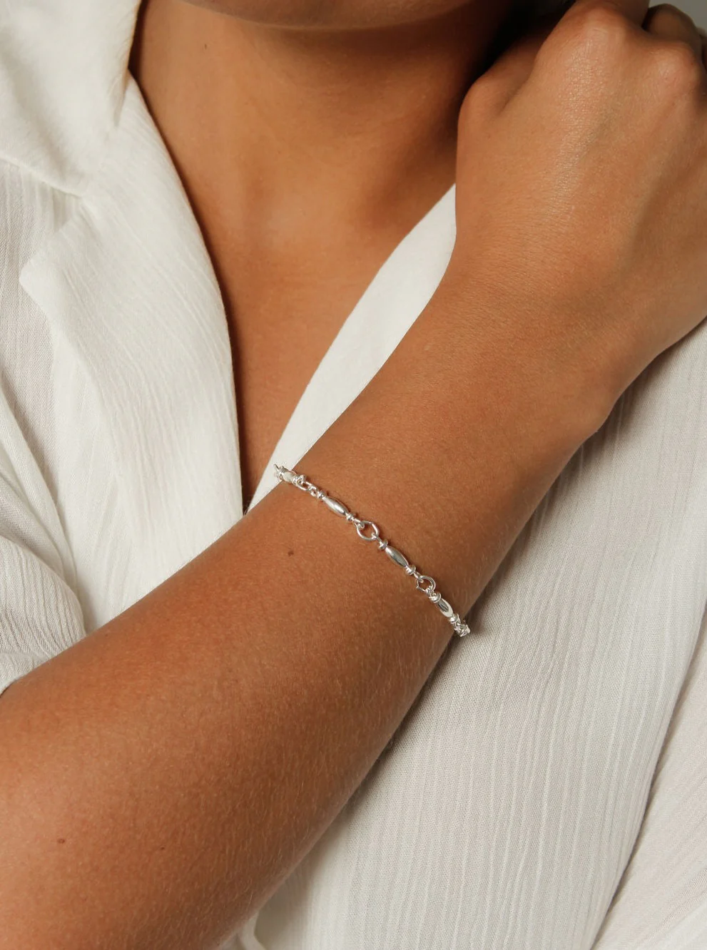 Vintage Silver Plated Chunky Link Chain Bracelet - Image 4