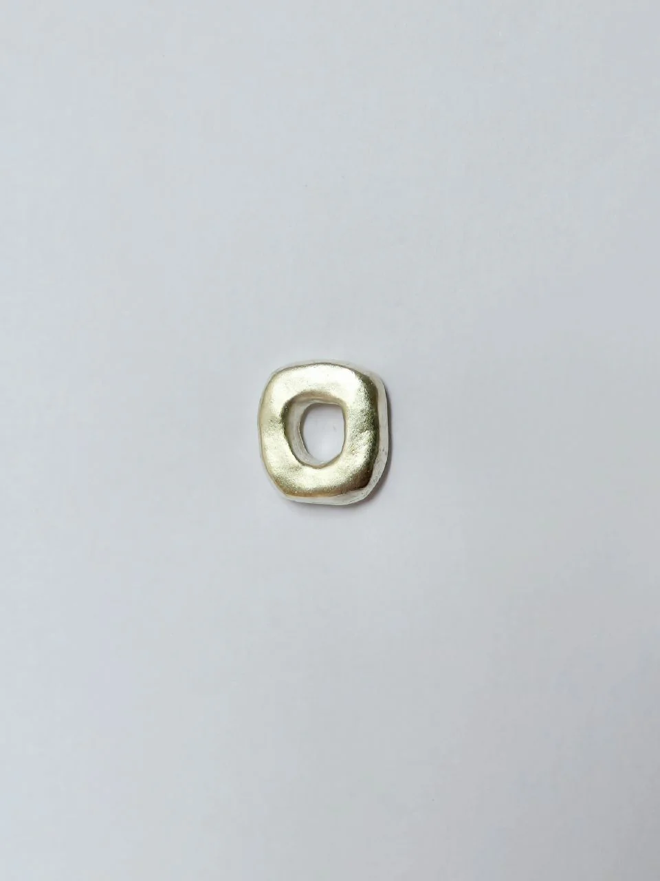 Vintage Silver Plated Chunky Organic Circle Matt Stud Earrings - Image 4