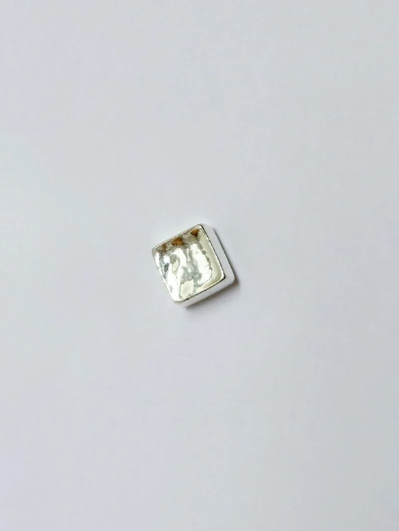 Vintage Silver Plated Chunky Square Stud Earrings - Image 4