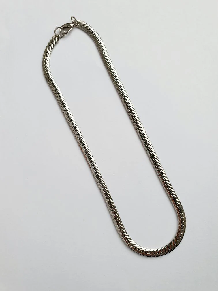 Vintage Silver Plated Curb Chain Necklace - Image 6