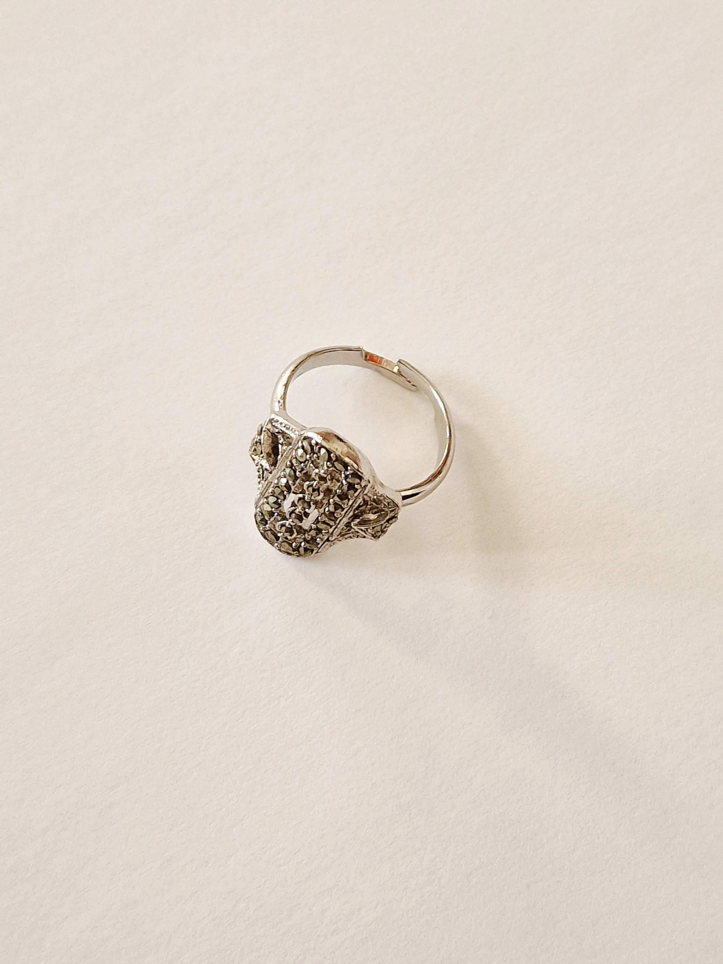 Vintage Silver Plated Gothic Ring Set - Image 3