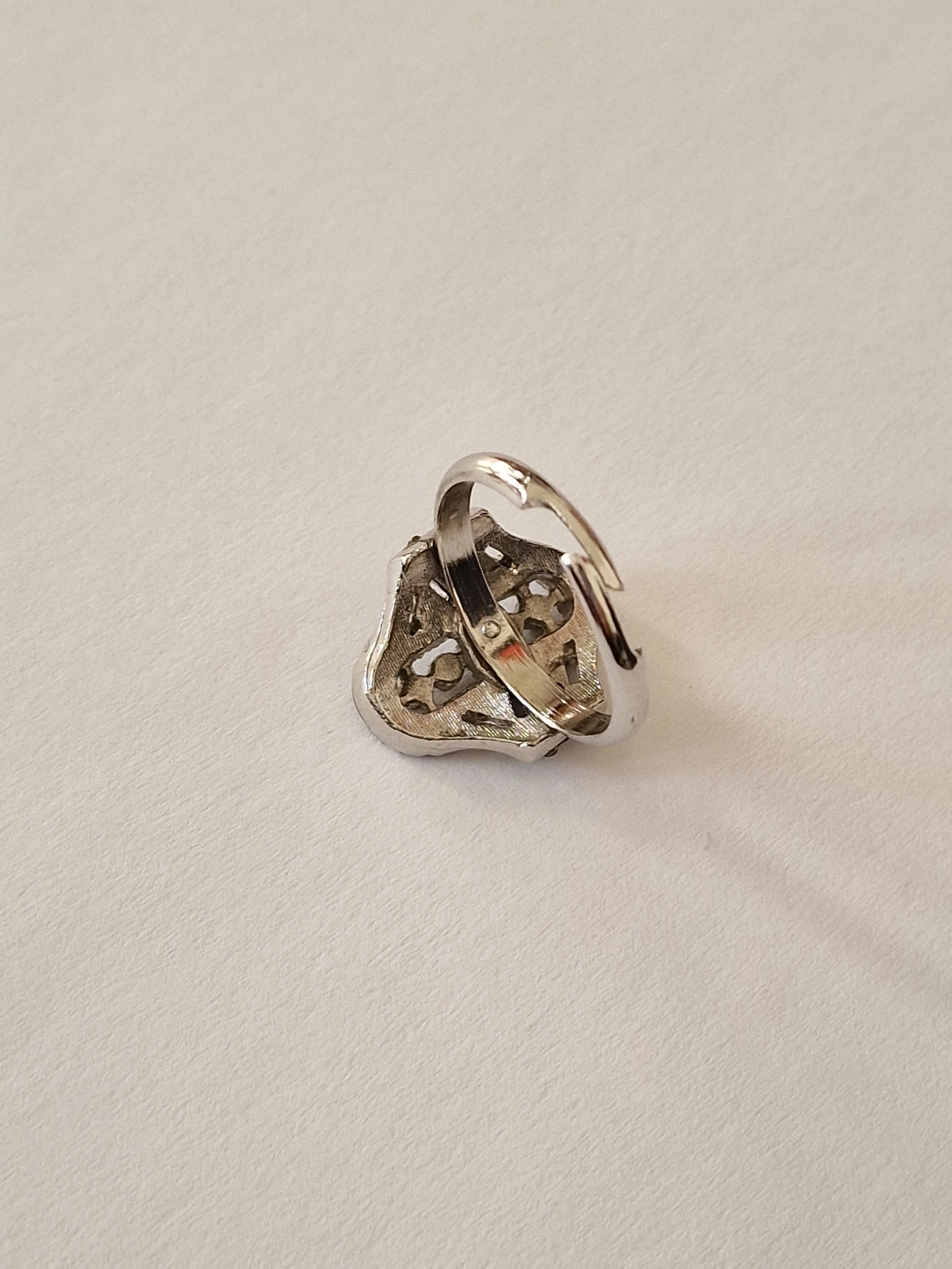 Vintage Silver Plated Gothic Ring Set - Image 4