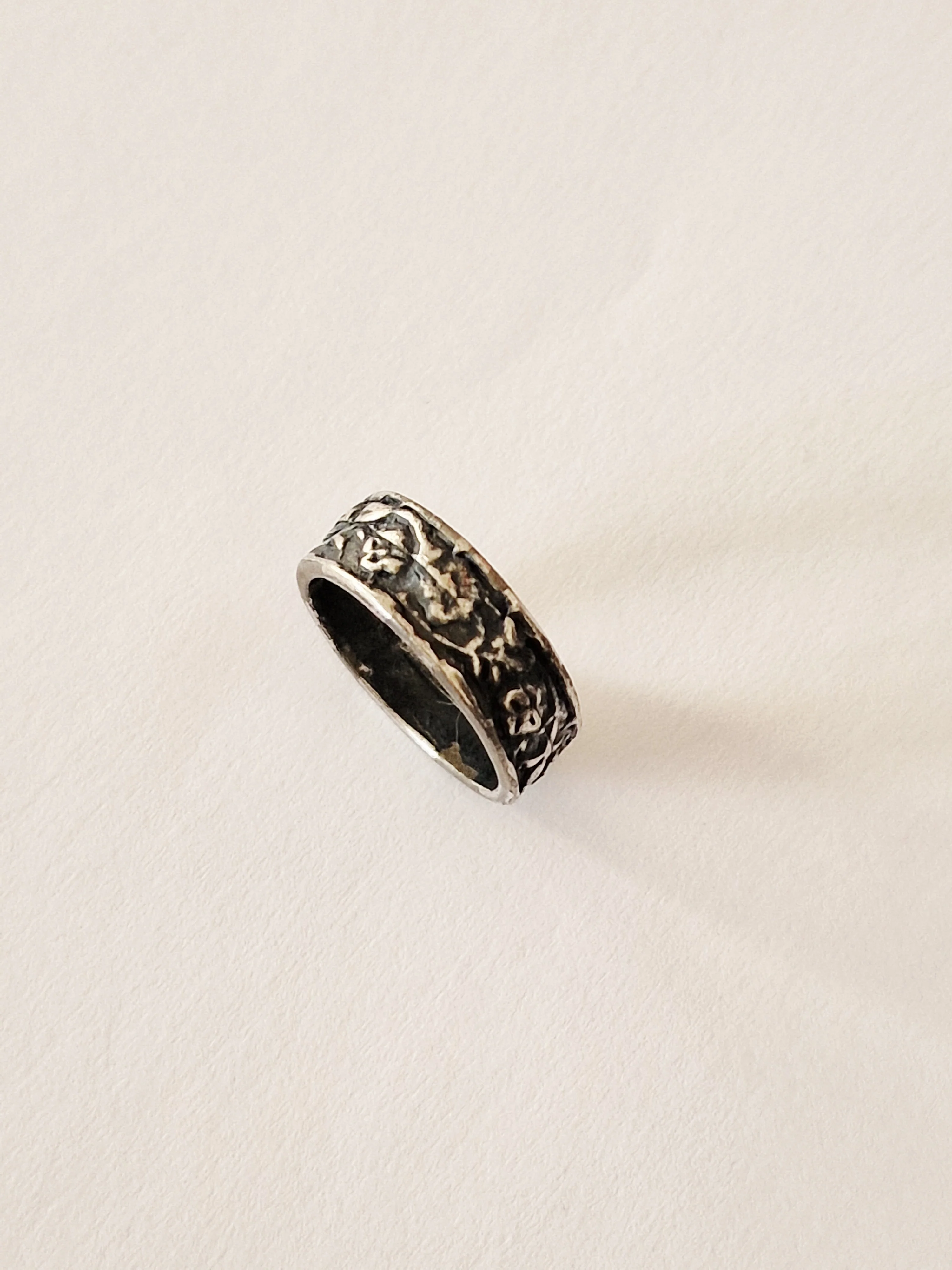 Vintage Silver Plated Gothic Ring Set - Image 5