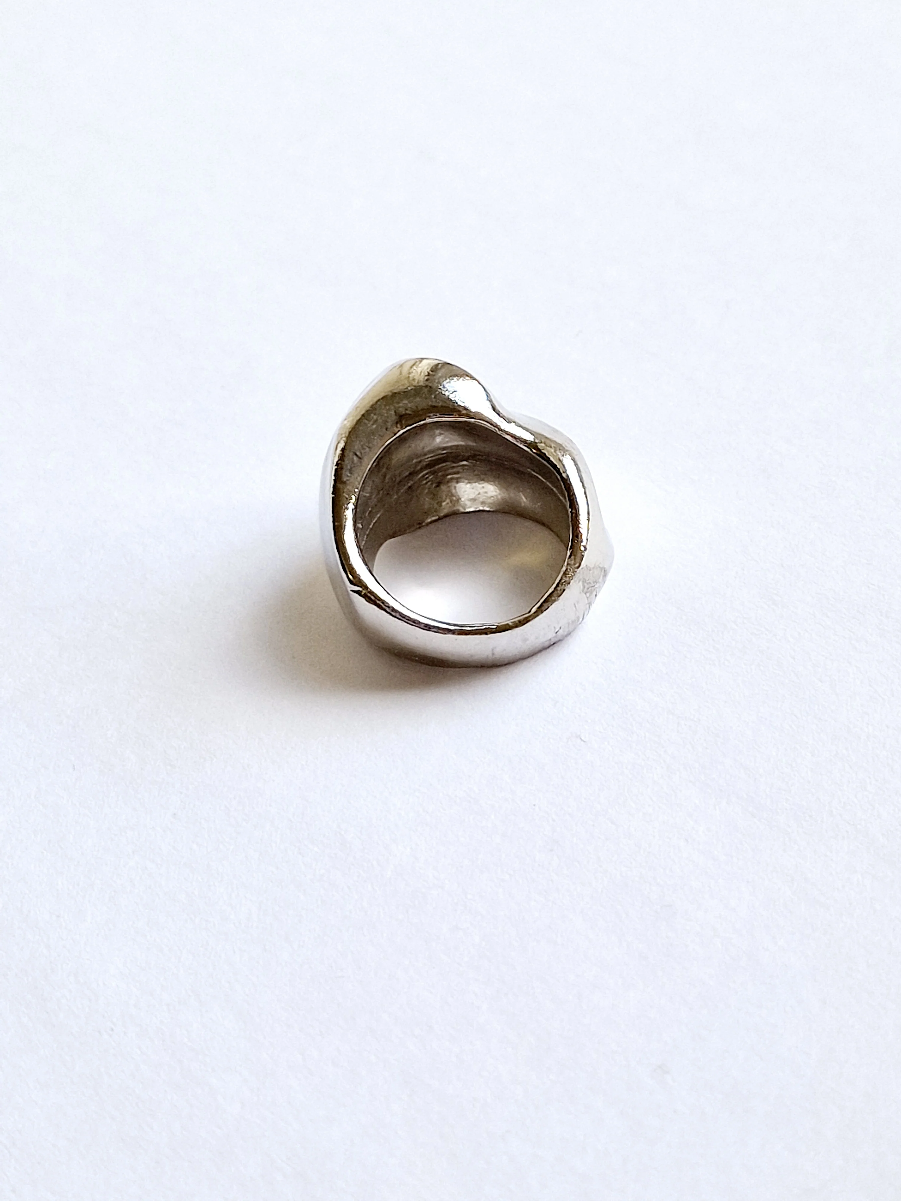 Vintage Silver Plated Organic Statement Ring Set - Image 5