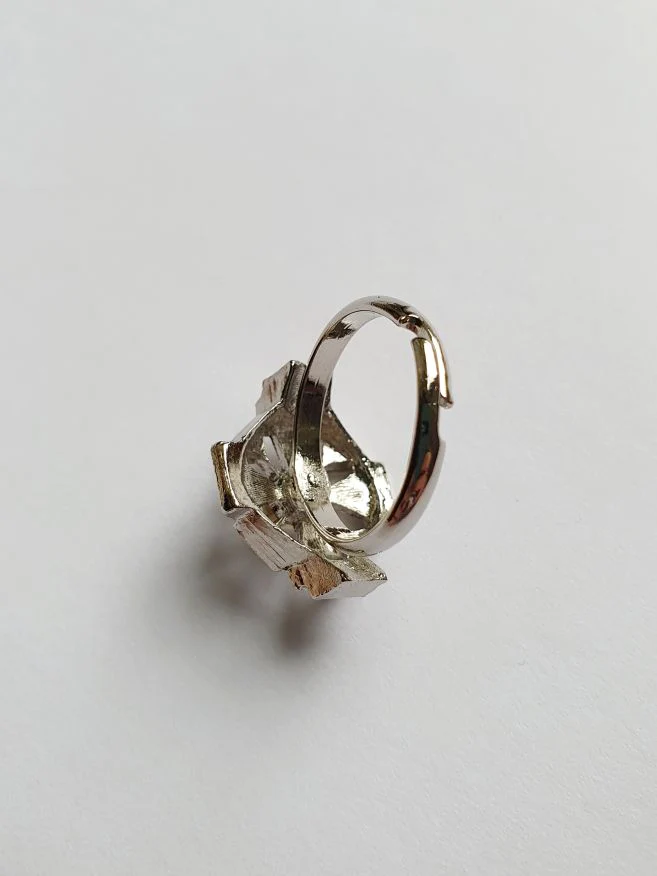 Vintage Silver Plated Pearl Ring - Image 4