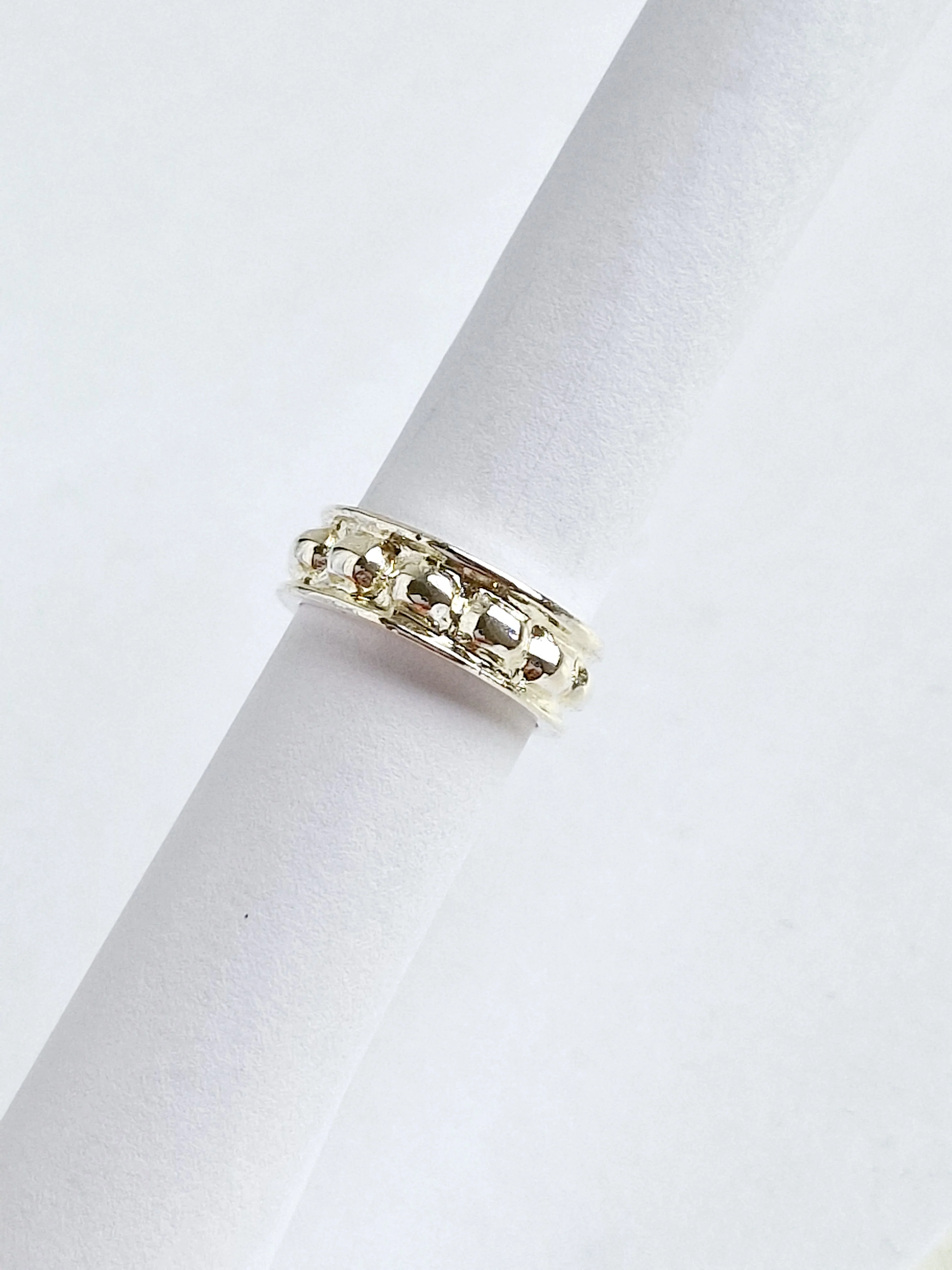 Vintage Silver Plated Ring with Bumps