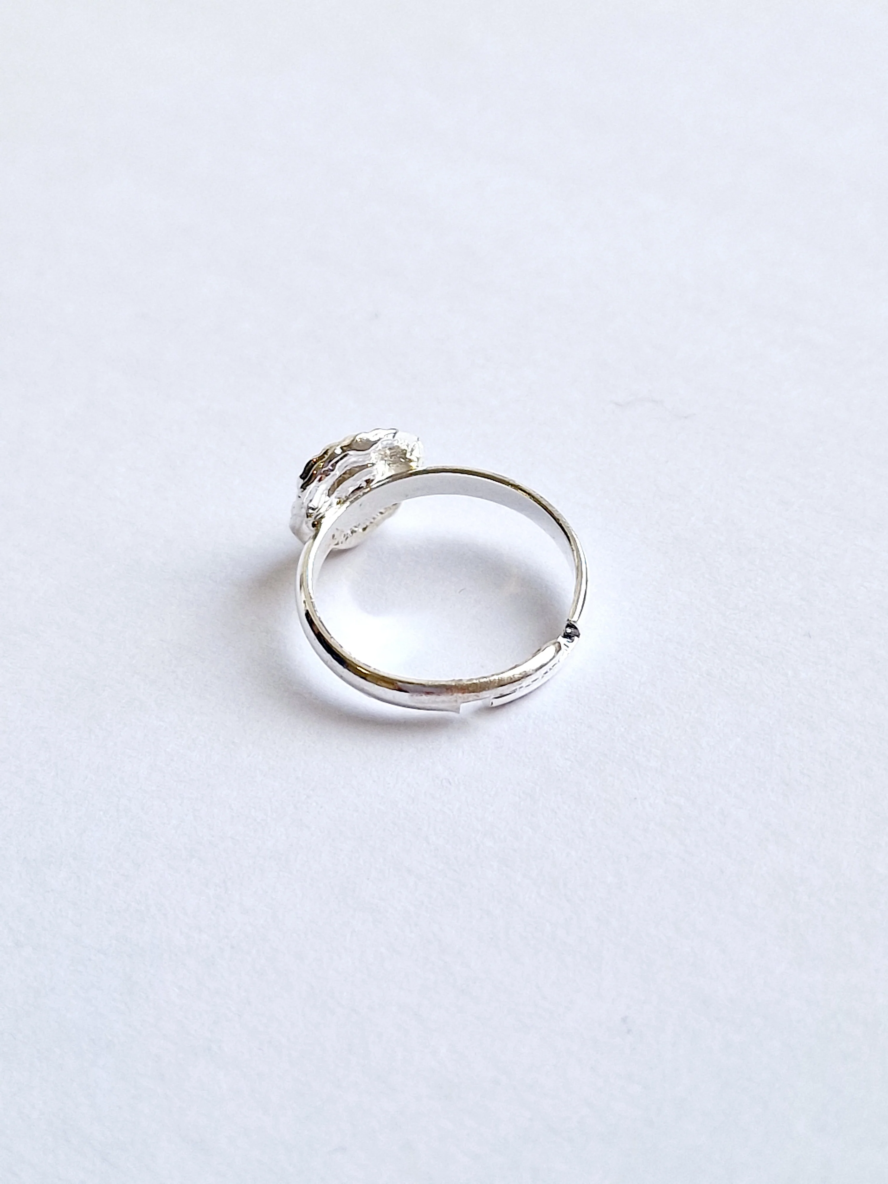 Vintage Silver Plated Round Ring - Image 5