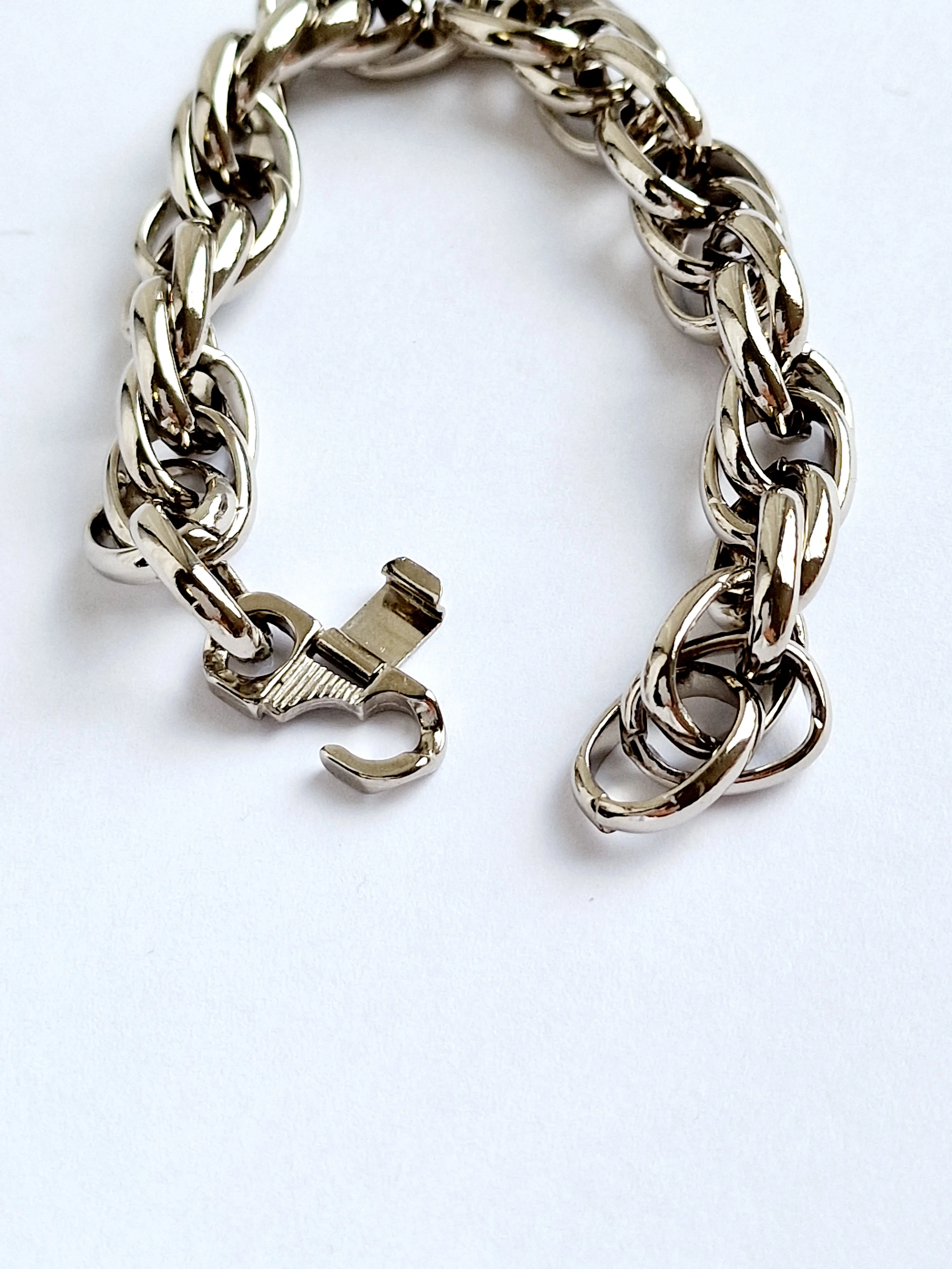 Vintage Silver Plated Twist Cable Chain Bracelet - Image 3