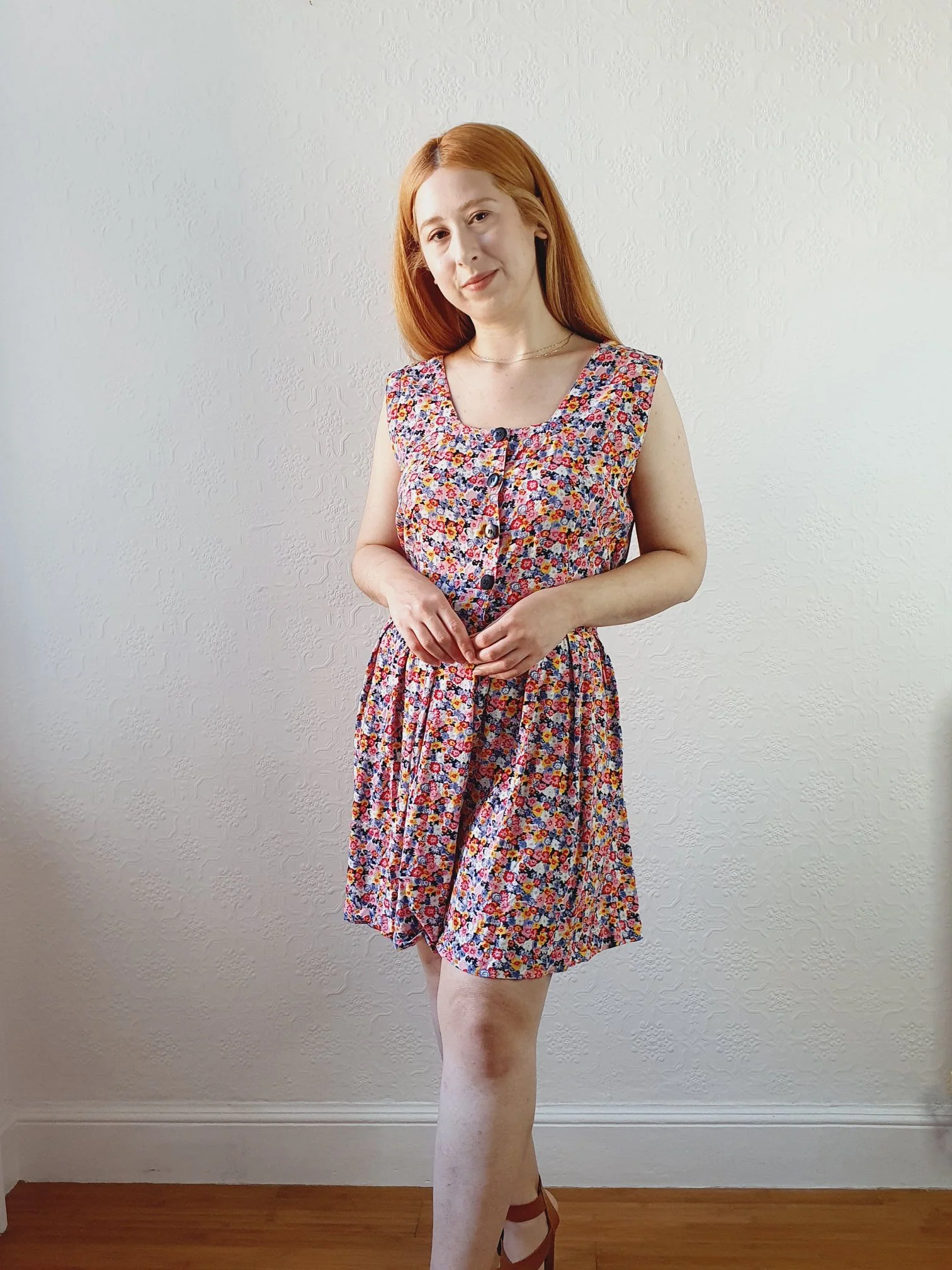 Vintage Sleeveless Floral Playsuit - M/L