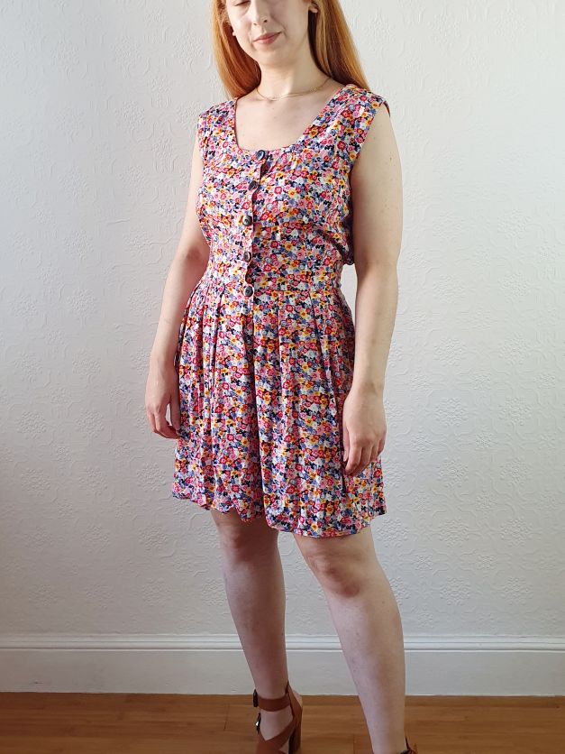 Vintage Sleeveless Floral Playsuit - M/L - Image 4
