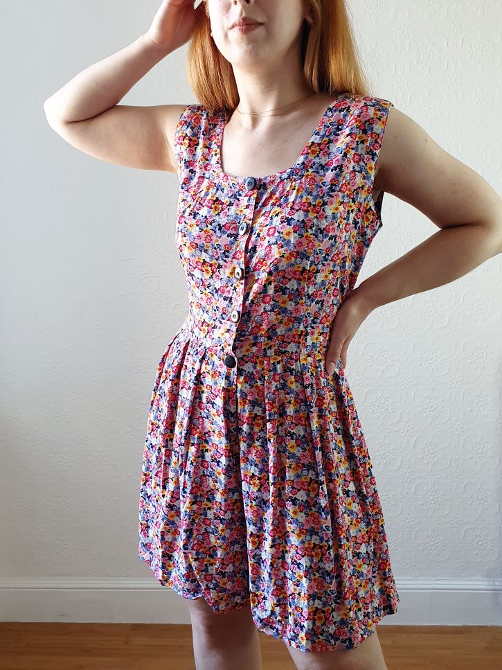 Vintage Sleeveless Floral Playsuit - M/L - Image 6