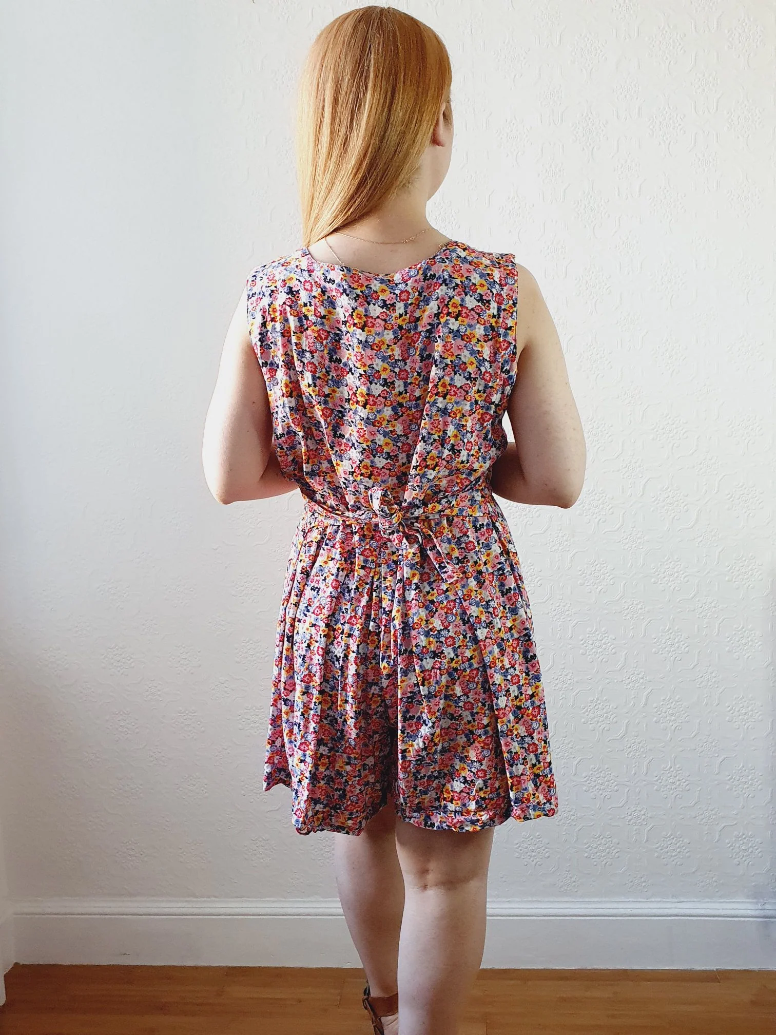 Vintage Sleeveless Floral Playsuit - M/L - Image 9
