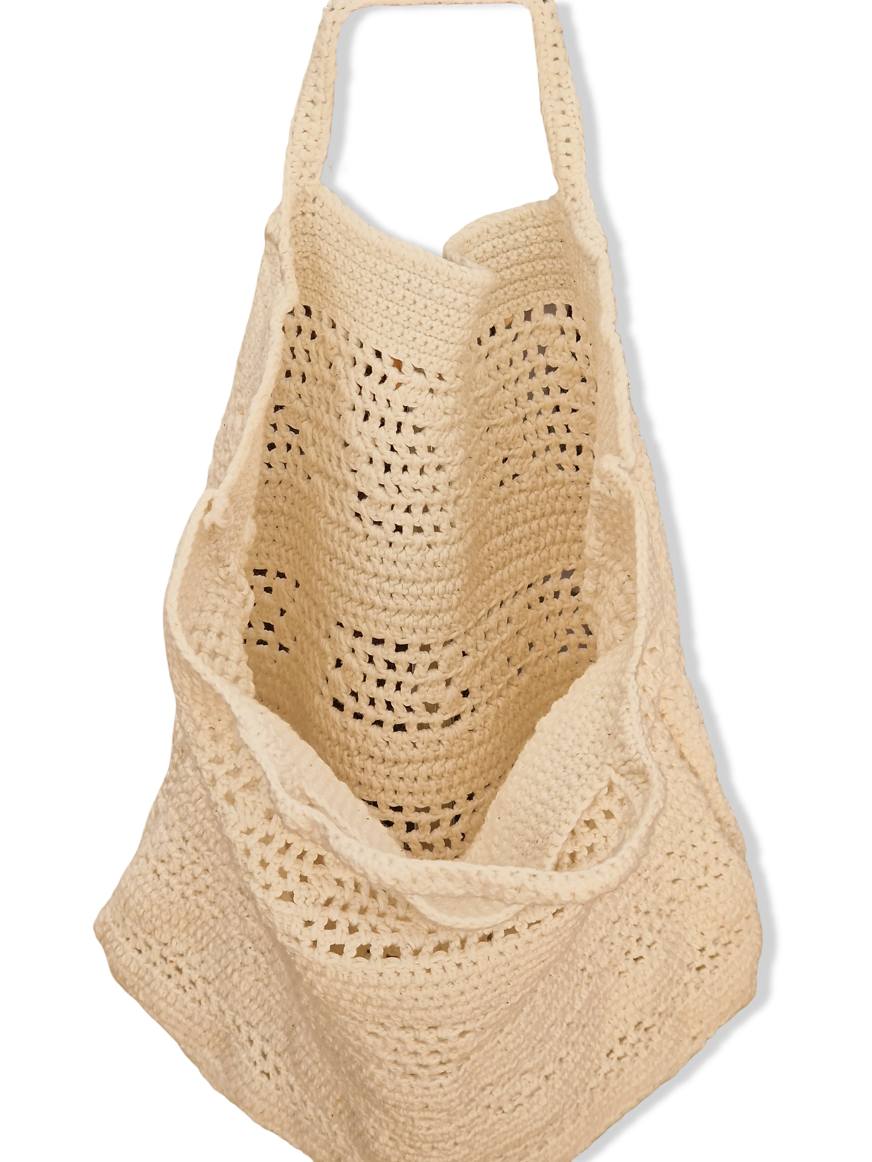 Vintage Small White Crochet Bag - Image 2