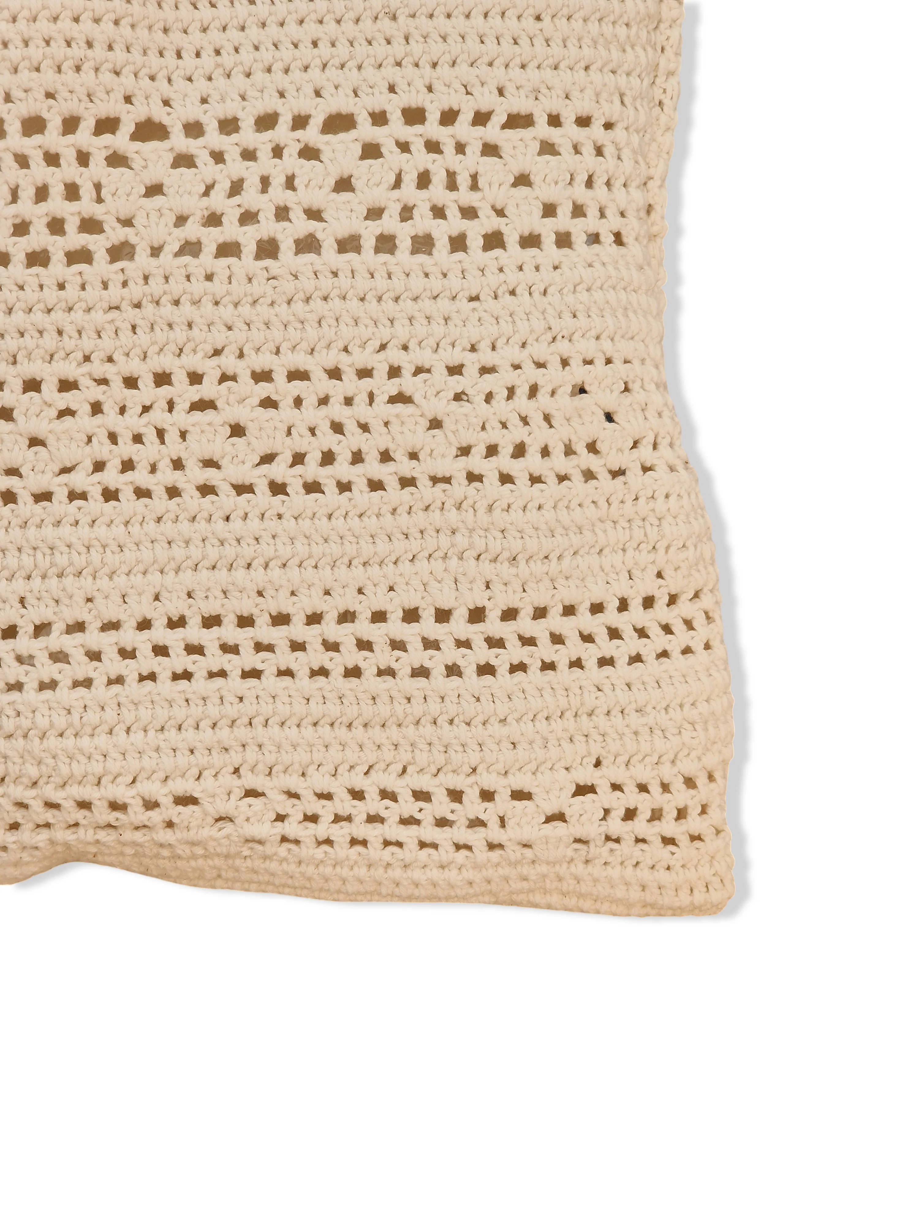 Vintage Small White Crochet Bag - Image 4