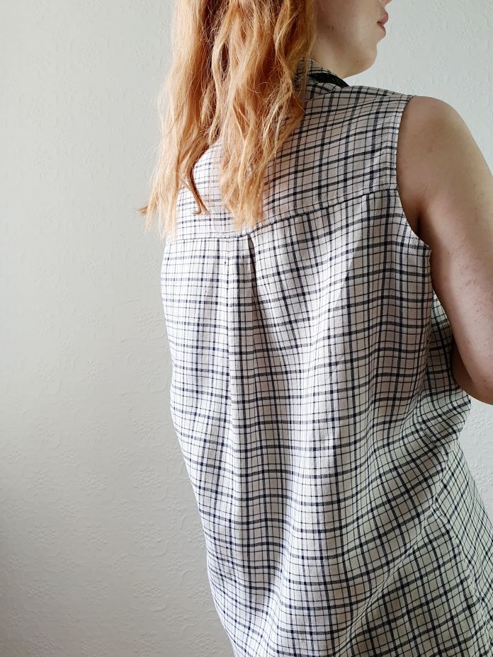 Vintage St Michael Check Top - L - Image 4
