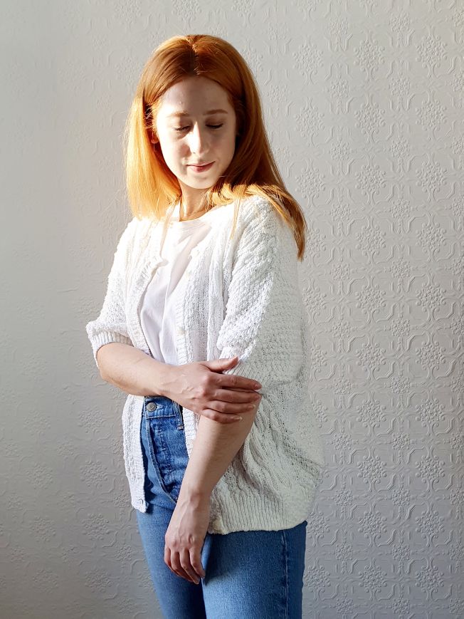 Vintage St Michael Cotton Cardigan - S/M/L - Image 3