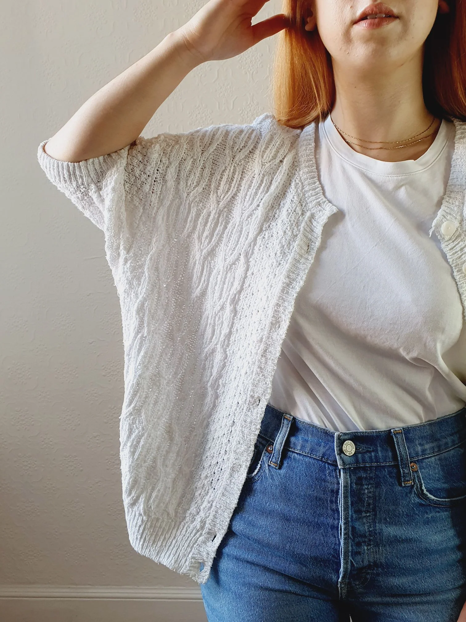 Vintage St Michael Cotton Cardigan - S/M/L - Image 5